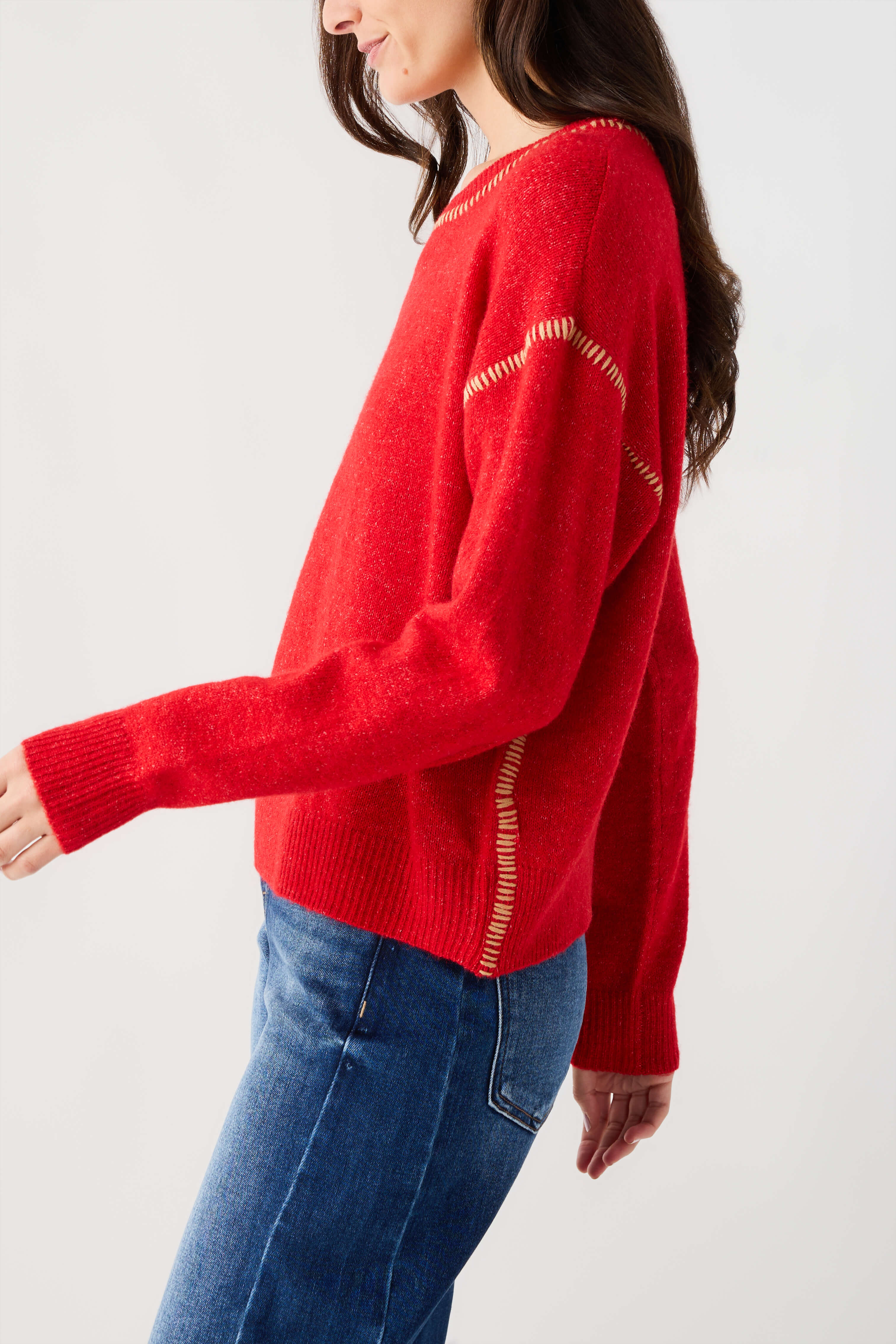 By Together Contrast Stitch Sweater