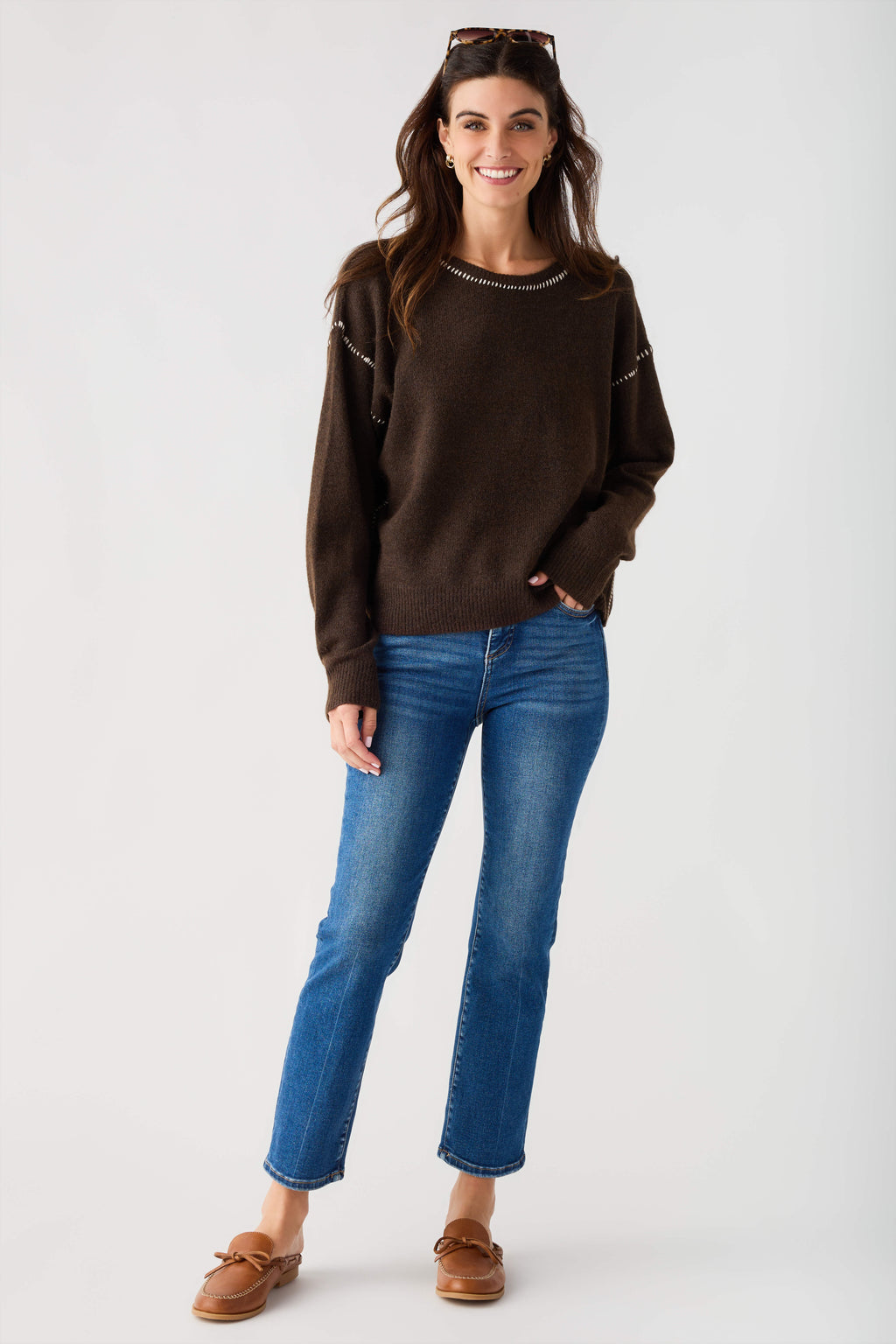 By Together Contrast Stitch Sweater