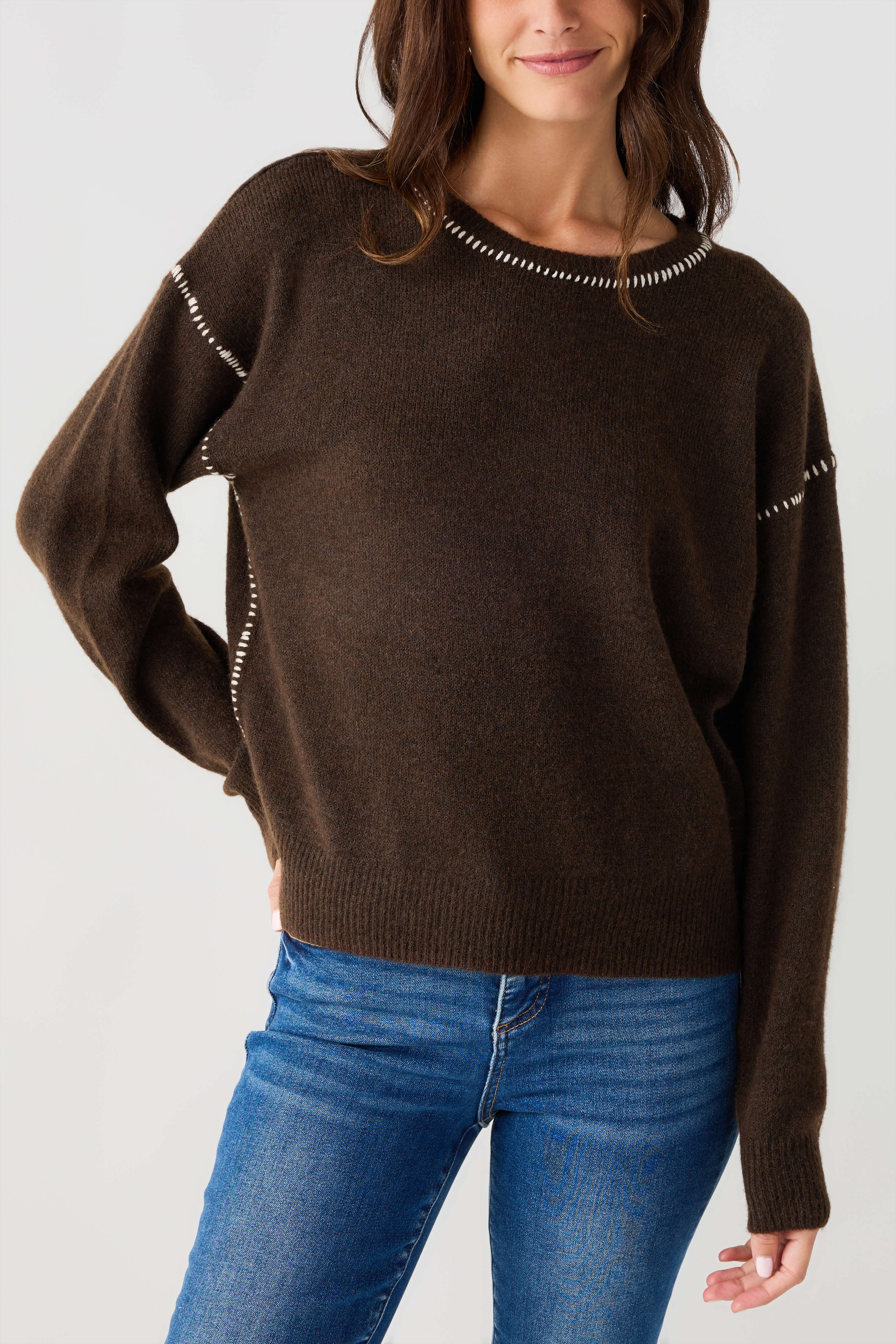 By Together Contrast Stitch Sweater