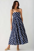 Olivaceous Anni Polka Dot Maxi Dress