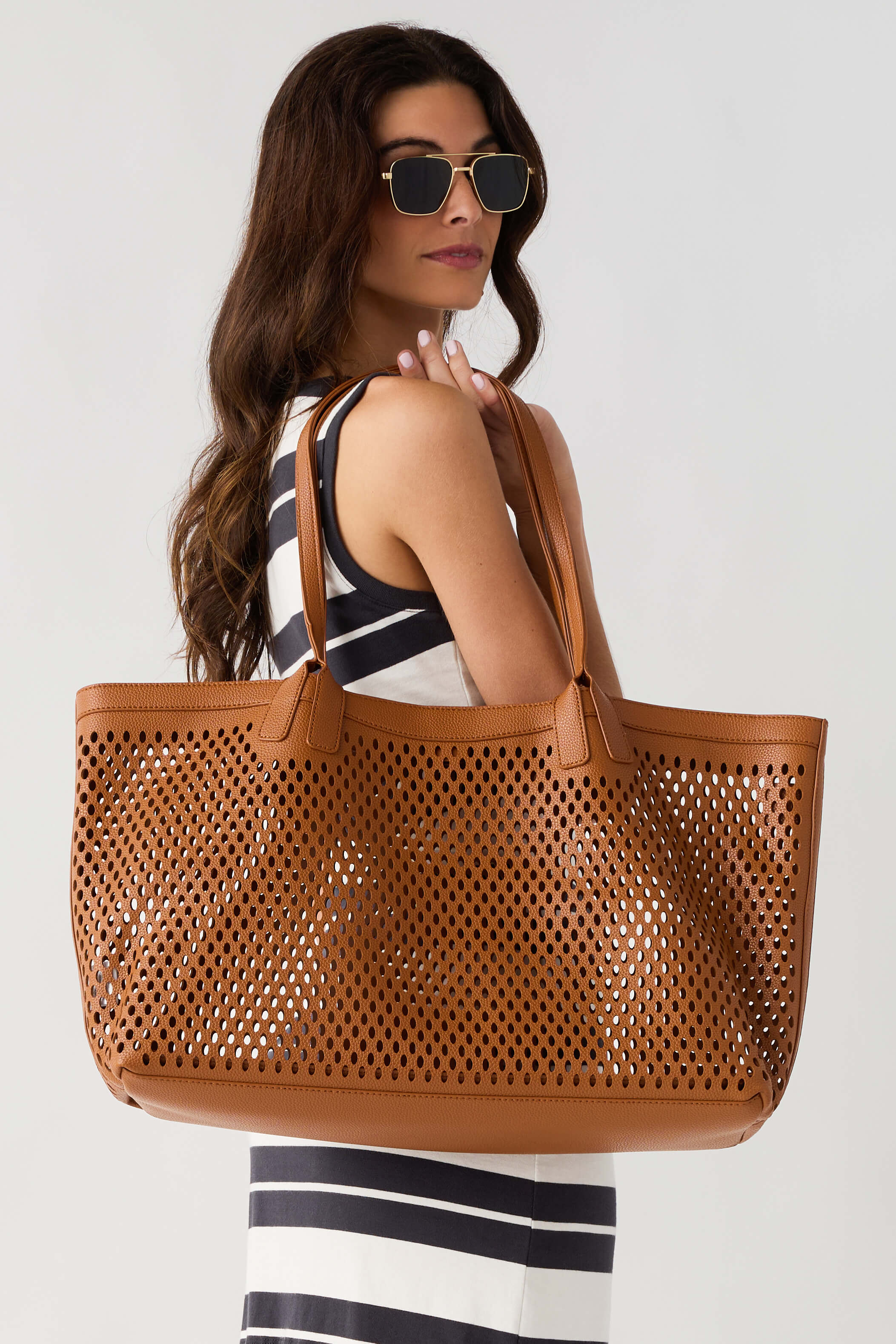 Street Level Madison Perforated Tote