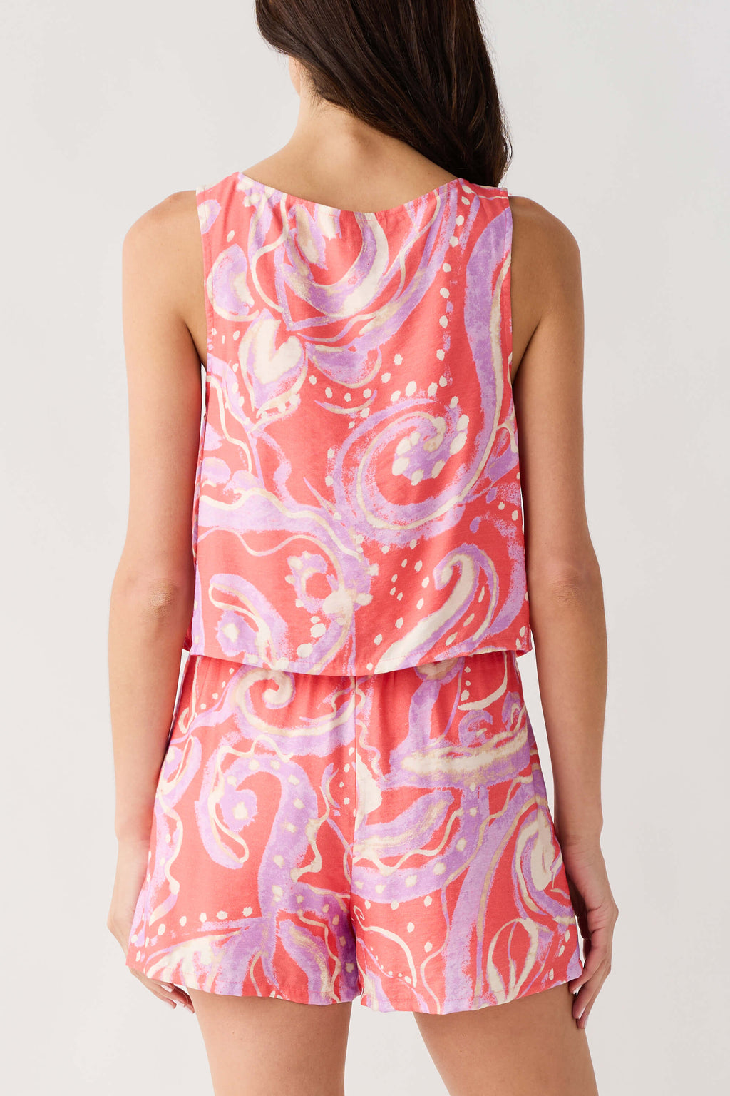 Lalavon Printed Top & Shorts Set