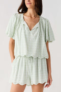 Mable Eyelet Lace Top & Shorts Set