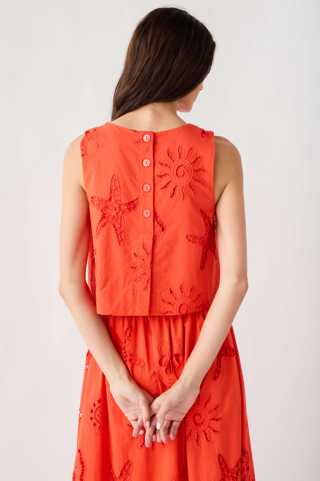 Skies Are Blue Summer Eyelet Top