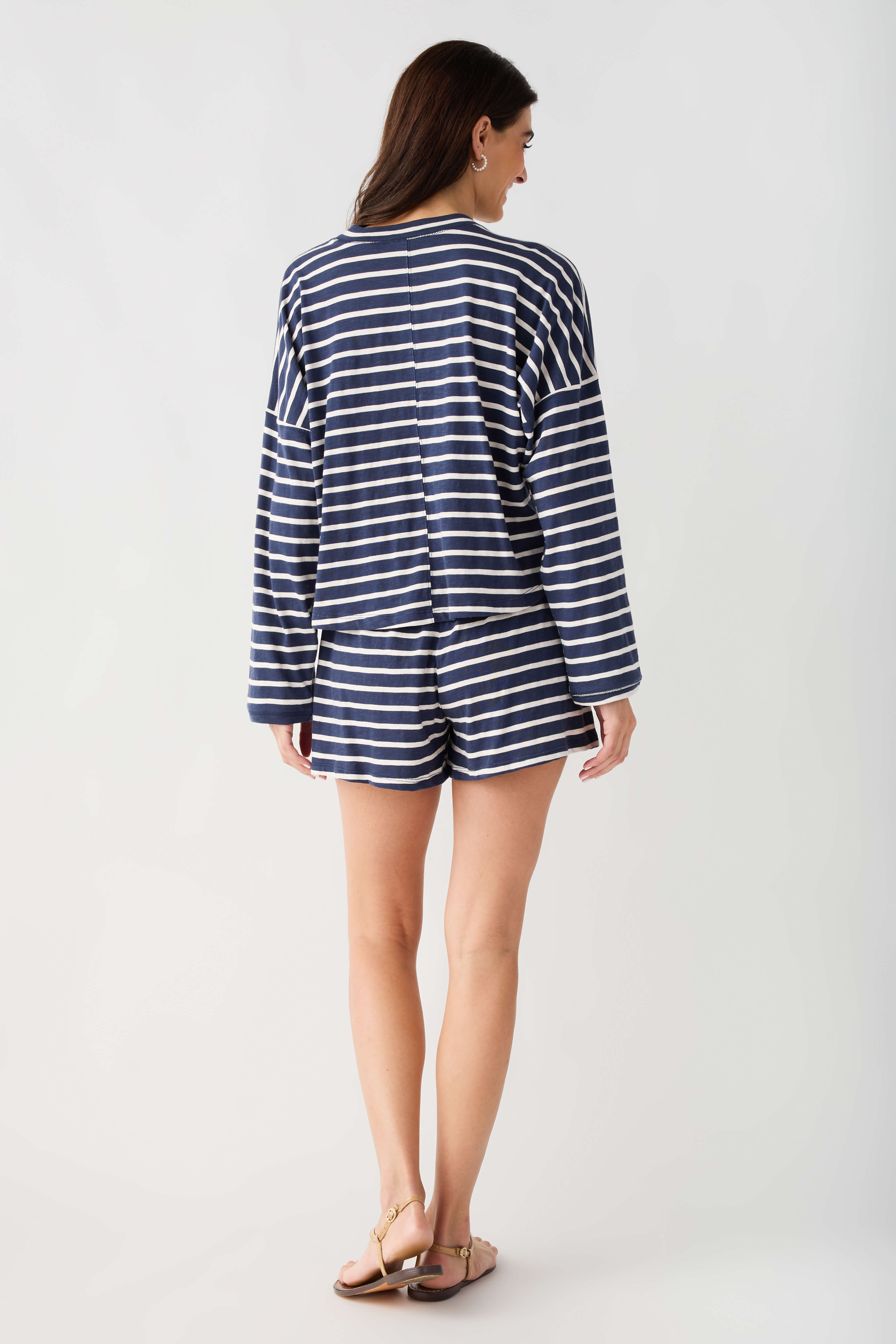 By Together Stay In Striped Short Set