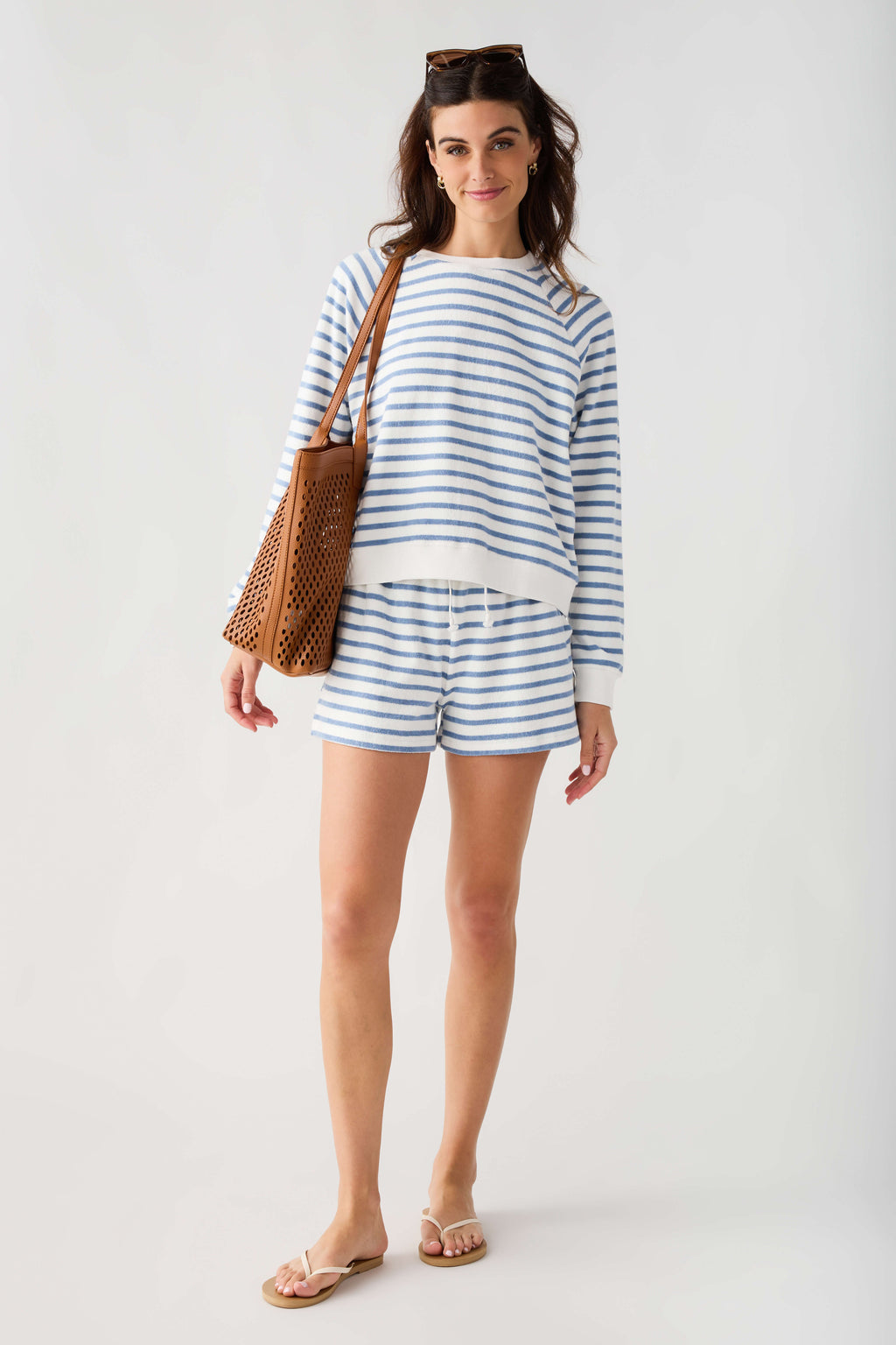 Miou Muse Terry Striped Relaxed Short Set