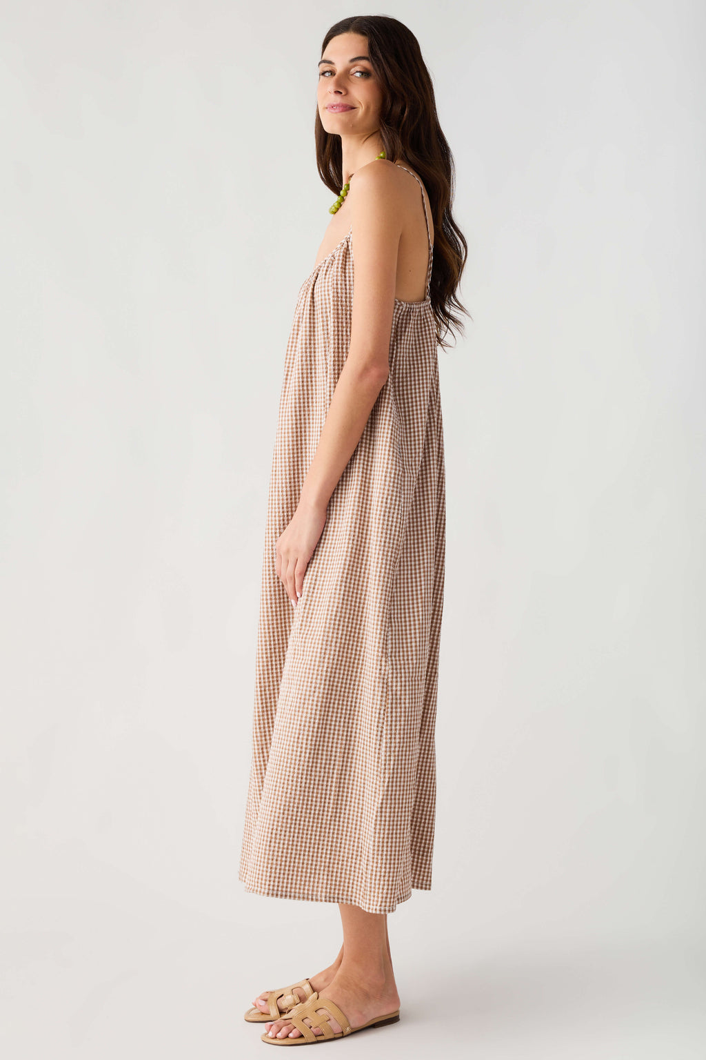 Wishlist Gingham Cami Midi Dress