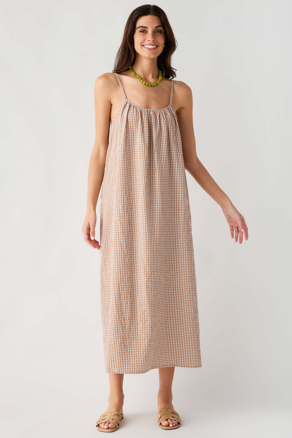 Wishlist Gingham Cami Midi Dress