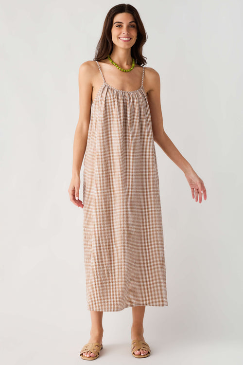 Wishlist Gingham Cami Midi Dress