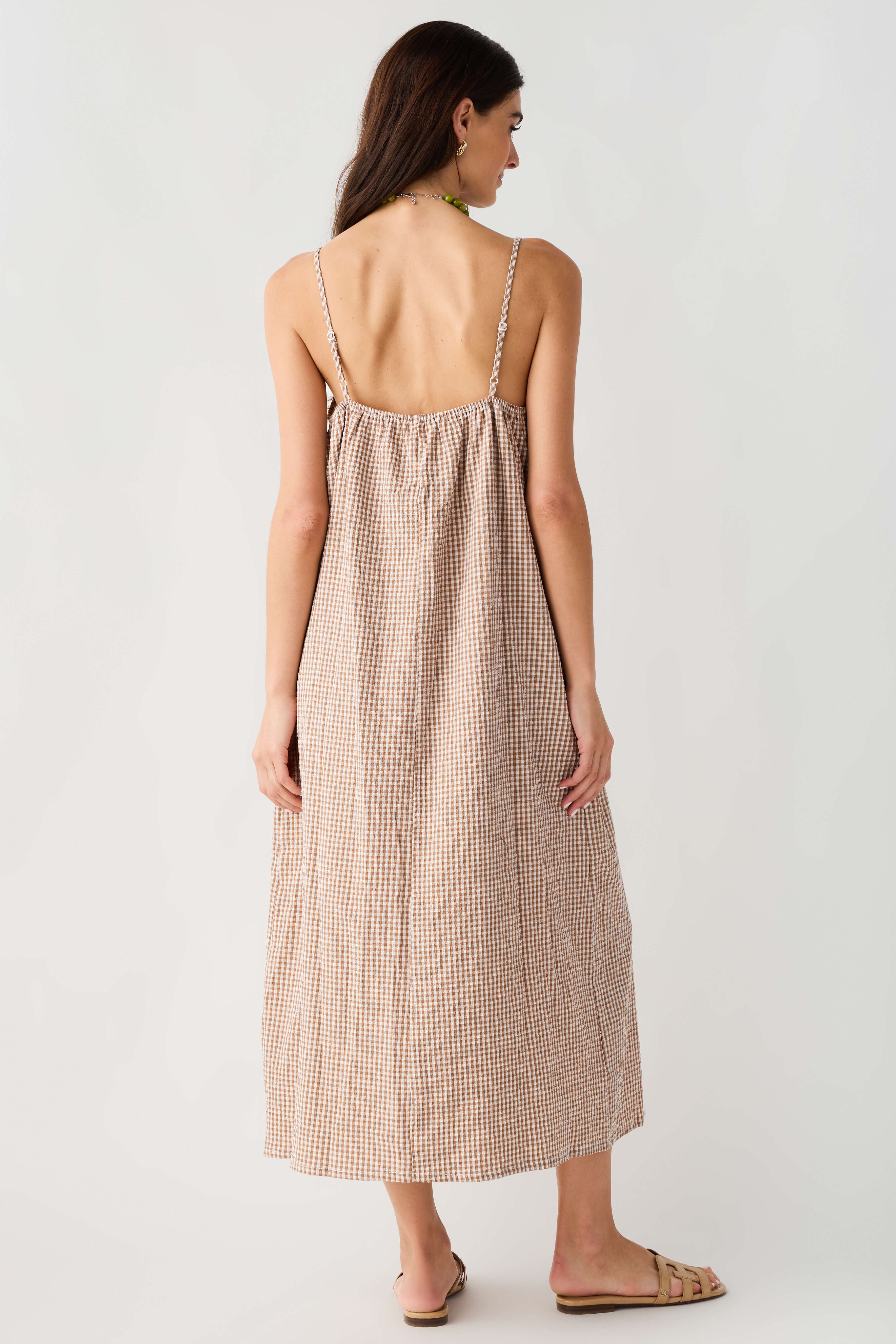 Wishlist Gingham Cami Midi Dress