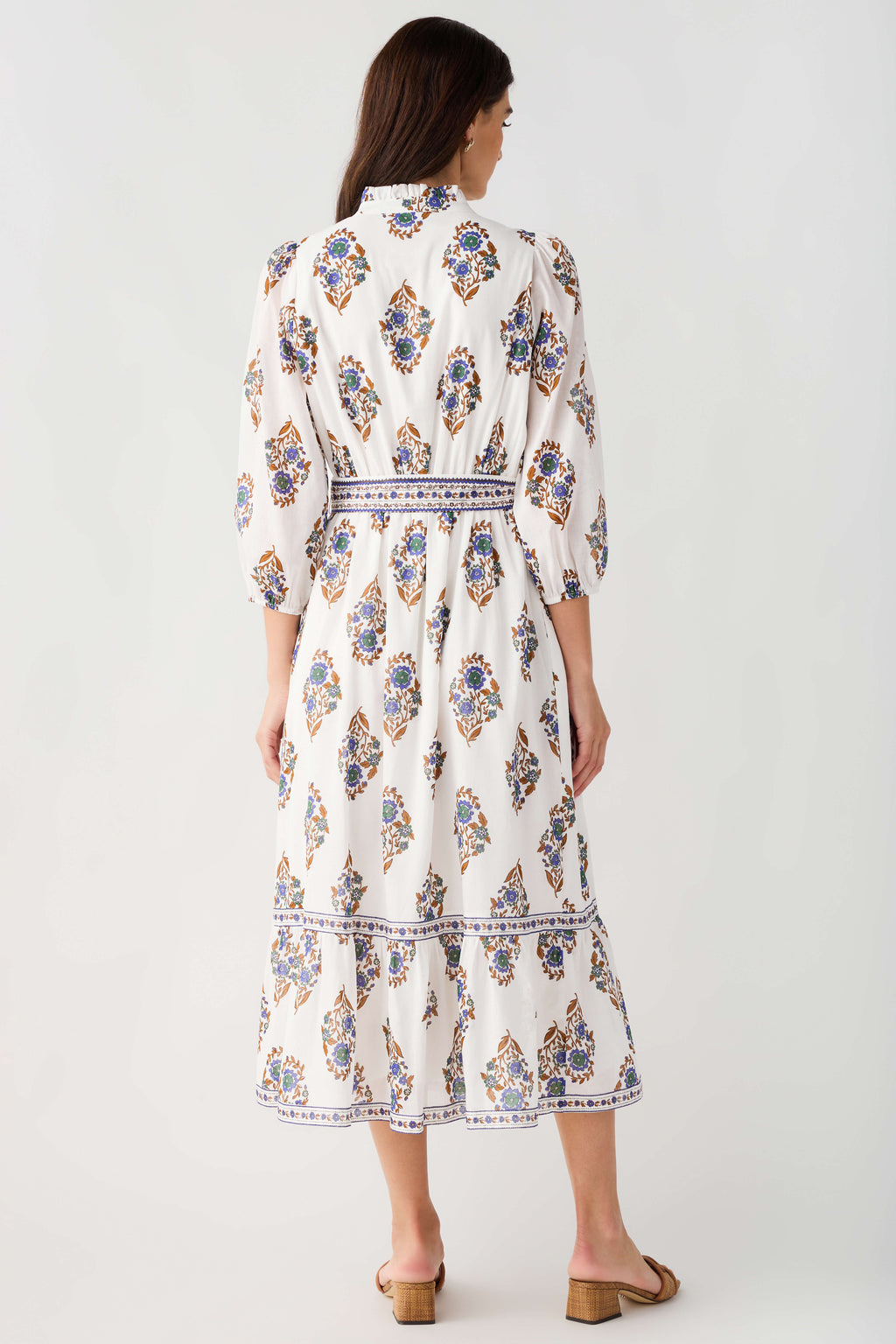 Sugarlips Rennie Floral Darny Long Sleeve Midi Dress