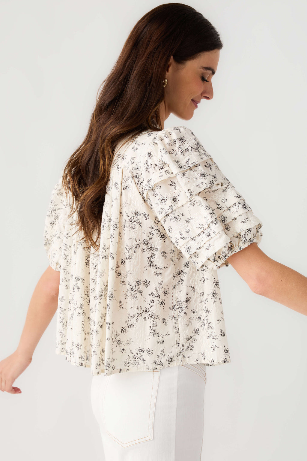 Olivaceous Puff Sleeve Top