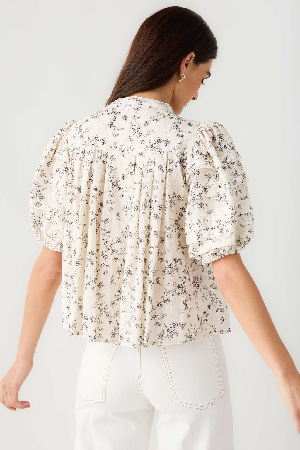 Olivaceous Puff Sleeve Top
