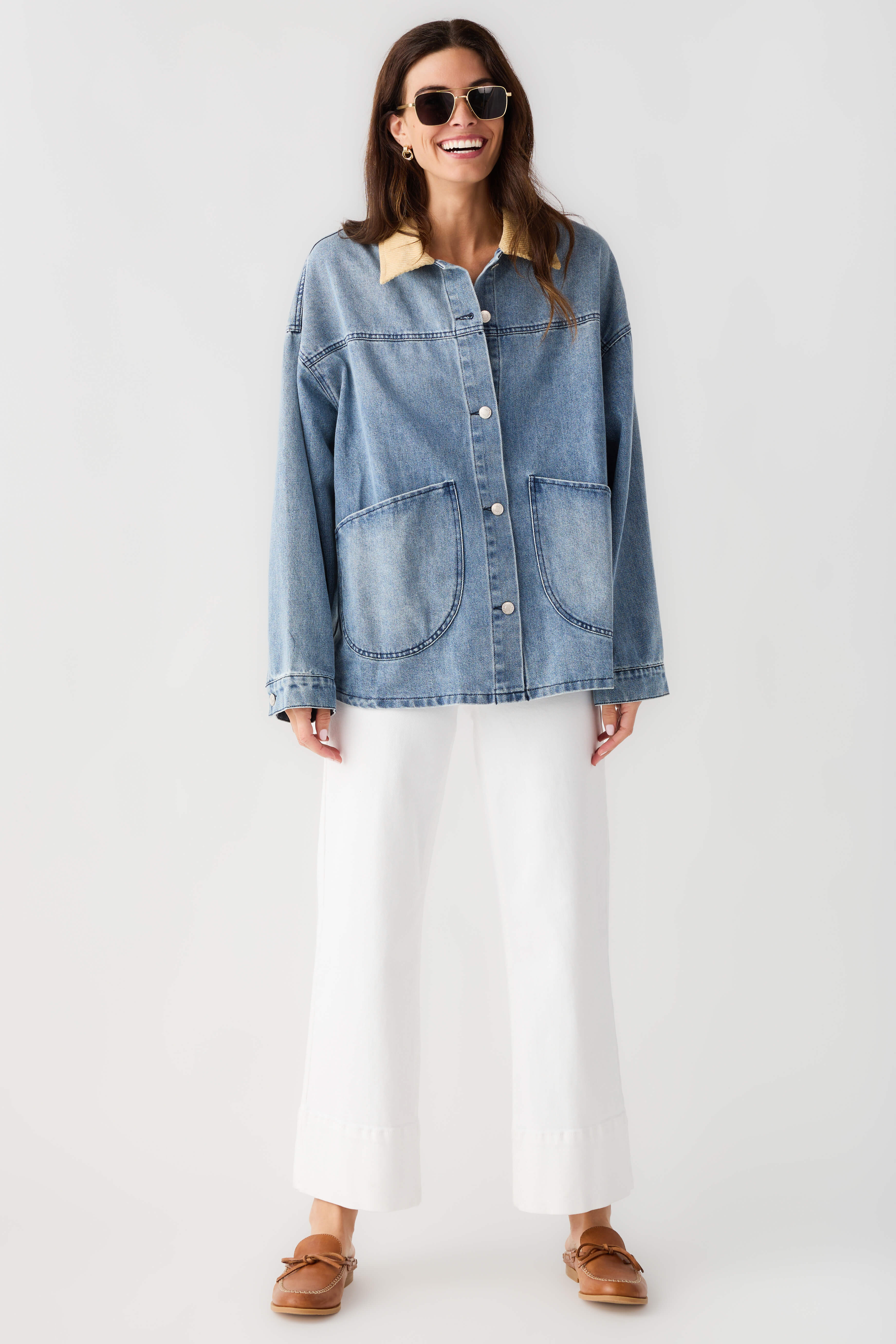 Olivaceous Corduroy Collar Denim Jacket – Social Threads