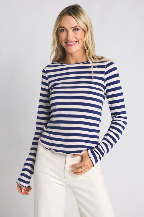 Free People Be My Baby Long Sleeve Stripe Tee