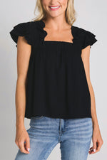 THML Ruffle Sleeve Swing Top