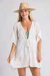 Surf Gypsy Embroidered Cinched Waist Coverup