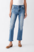 Risen Trish High Rise Straight Crop Jeans