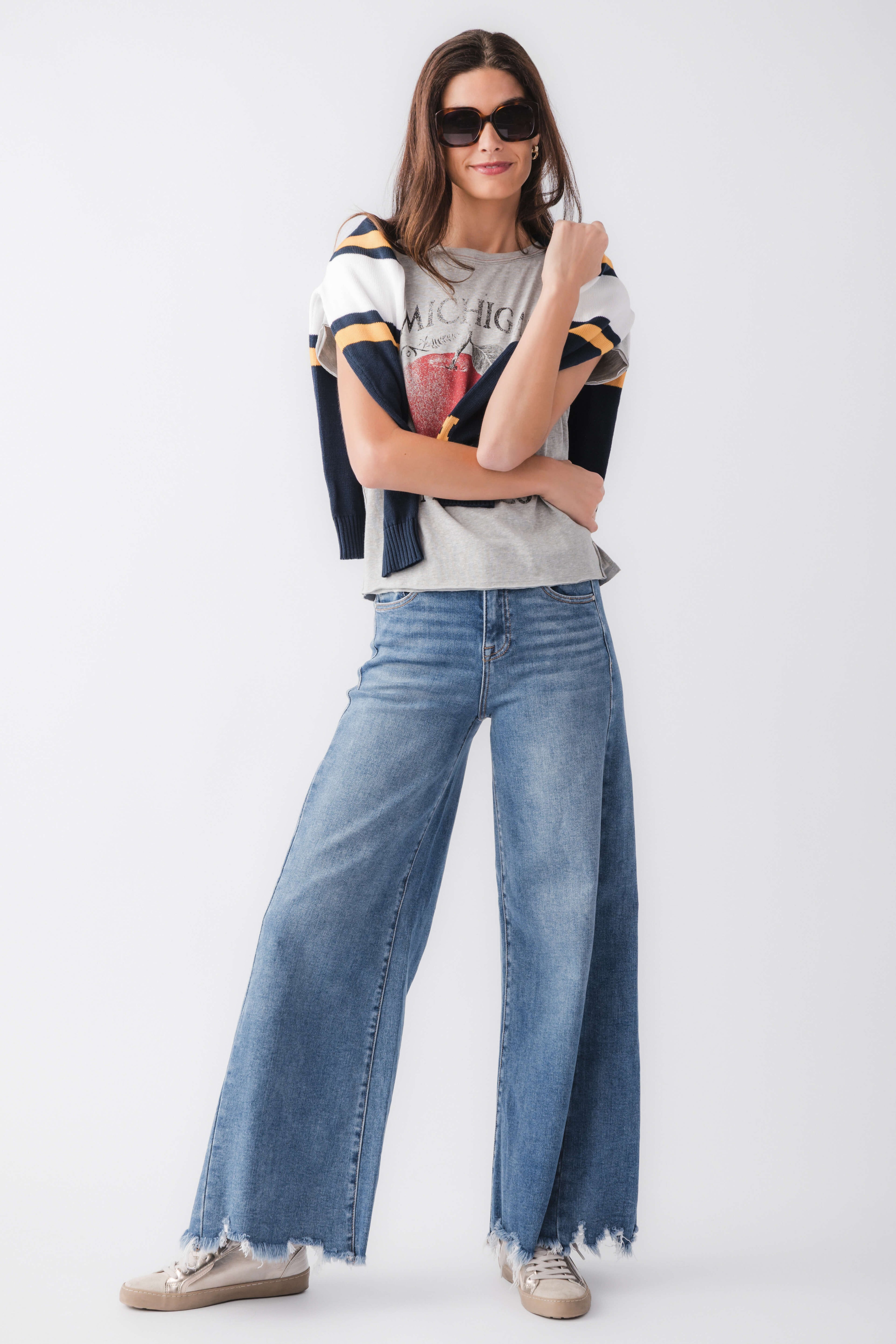 Risen Brooke High Rise Ultra Wide Leg Jeans