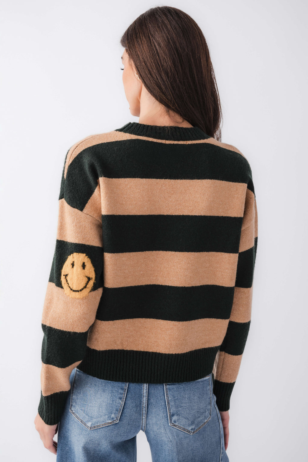By Together Striped Smiley Face Sweater