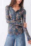 Free People Jamie Printed Henley