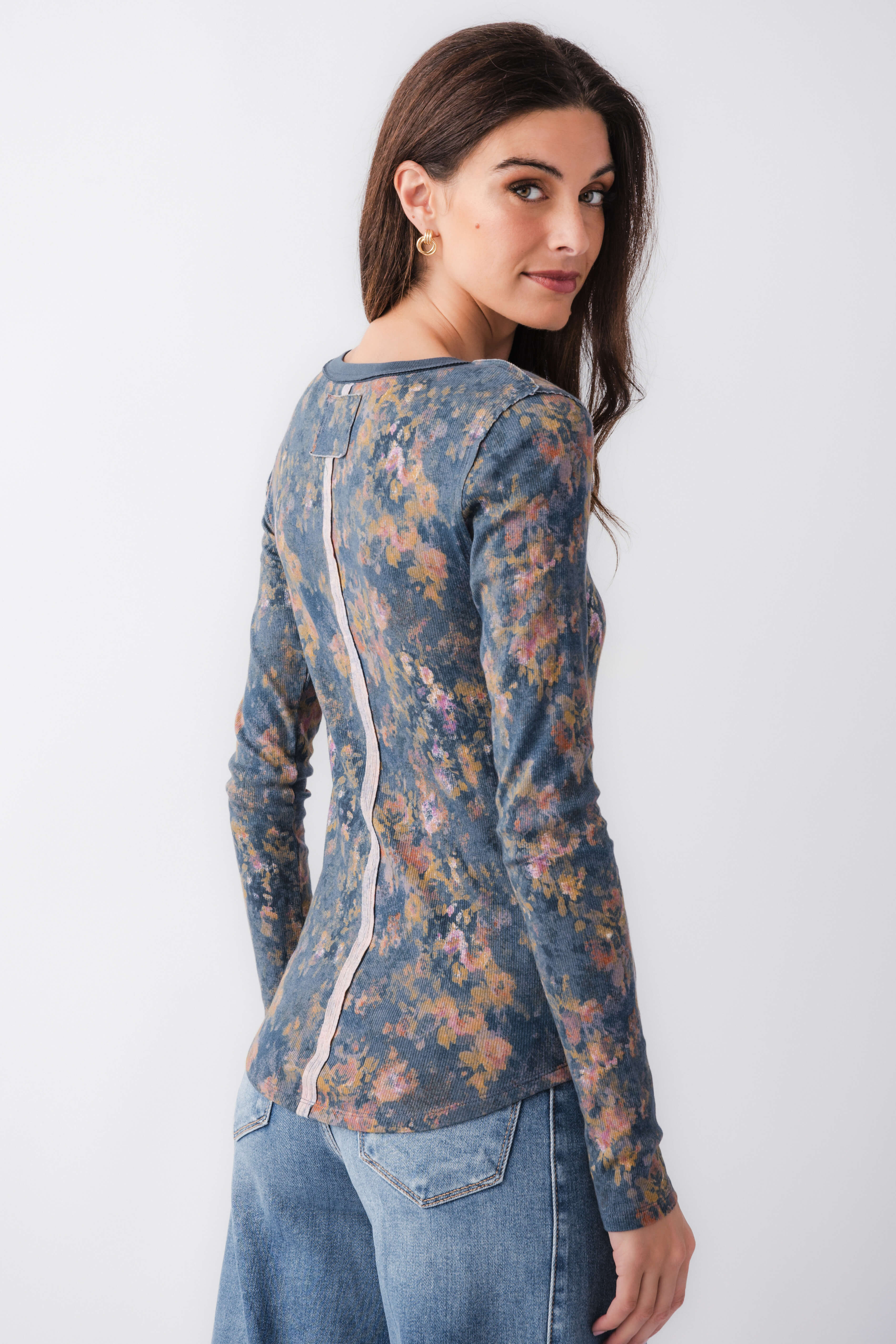 Free People Jamie Printed Henley