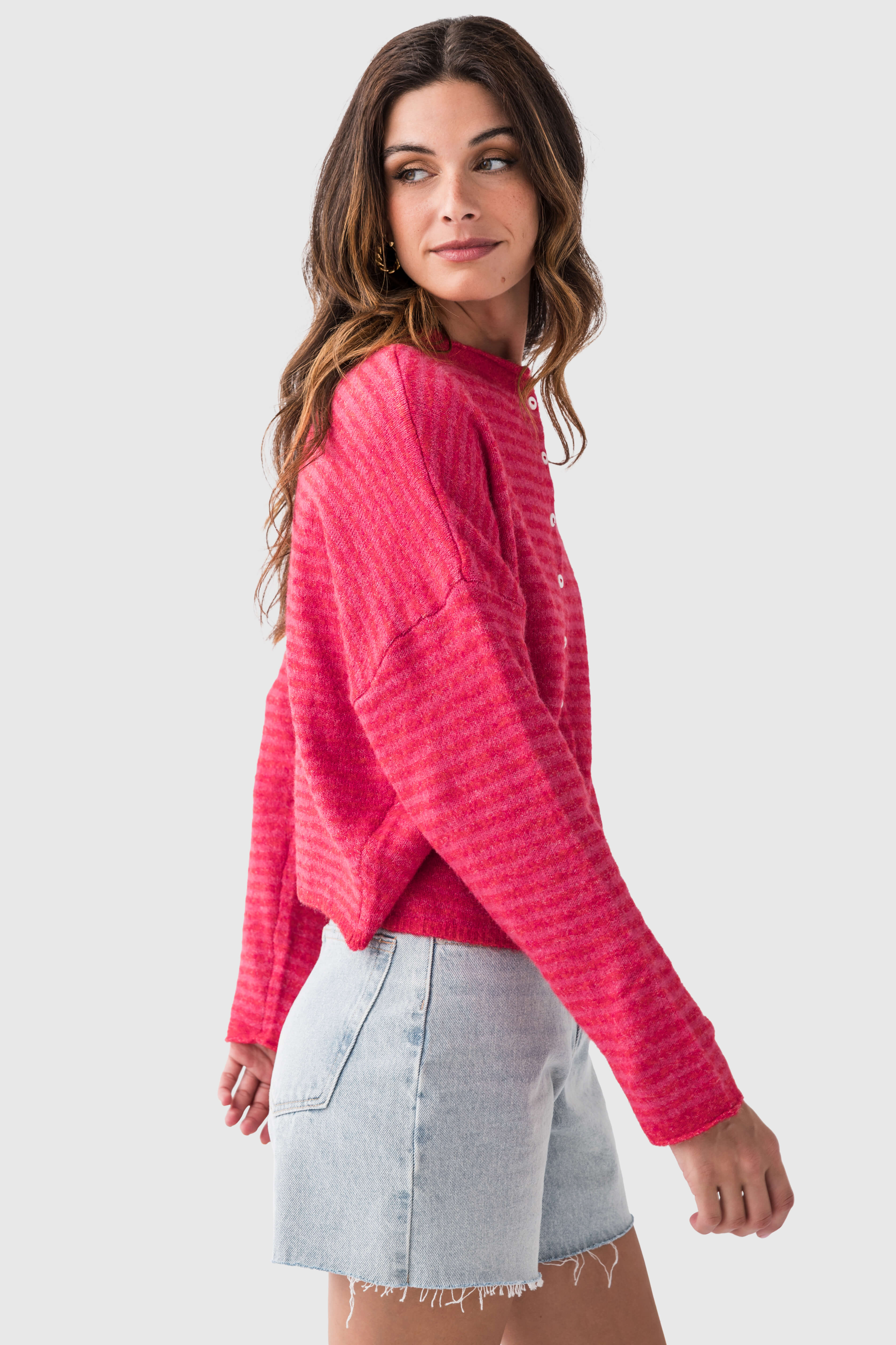 Things Between Skinny Striped Piper Cardigan