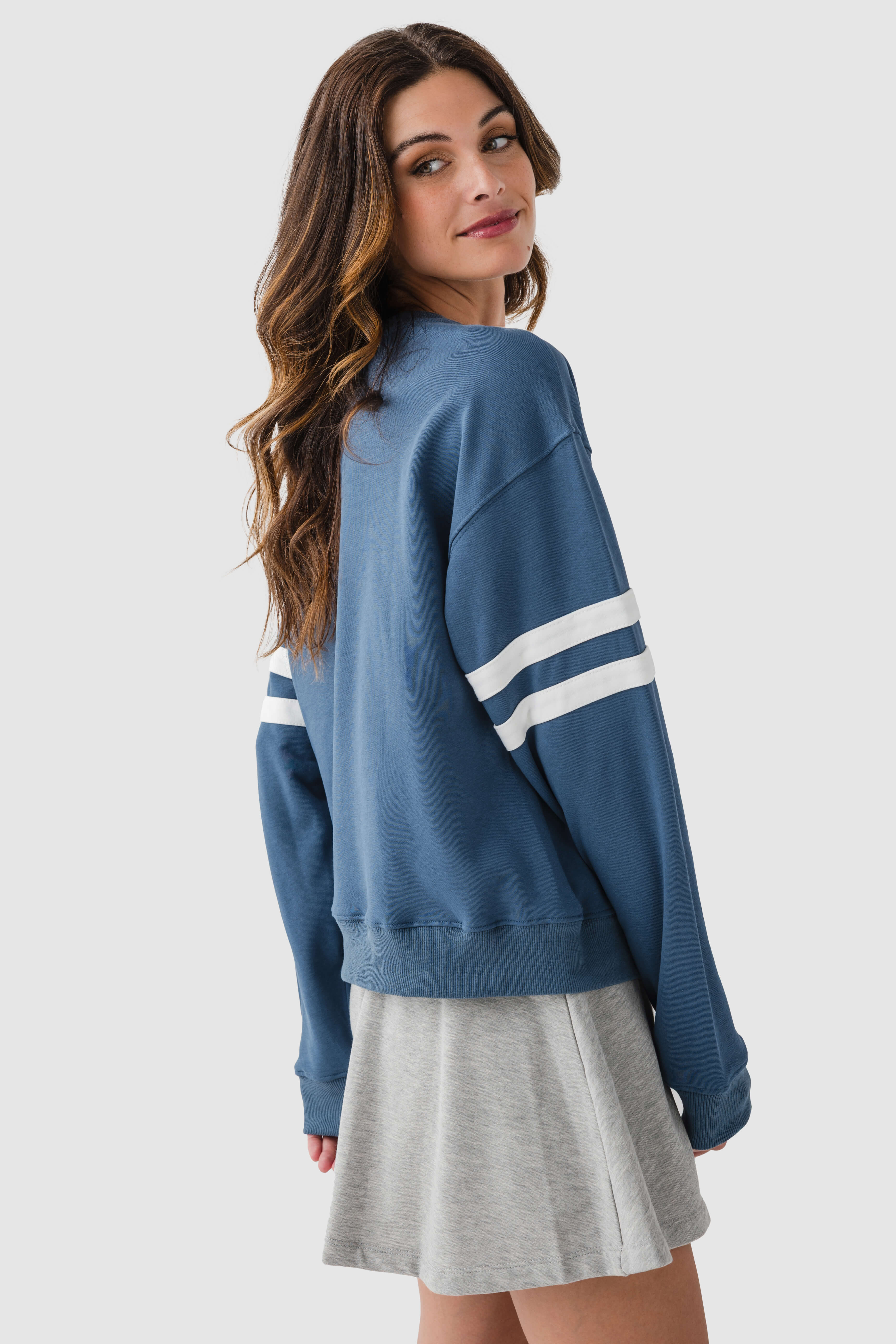 Wishlist Varsity Striped Knit Pullover