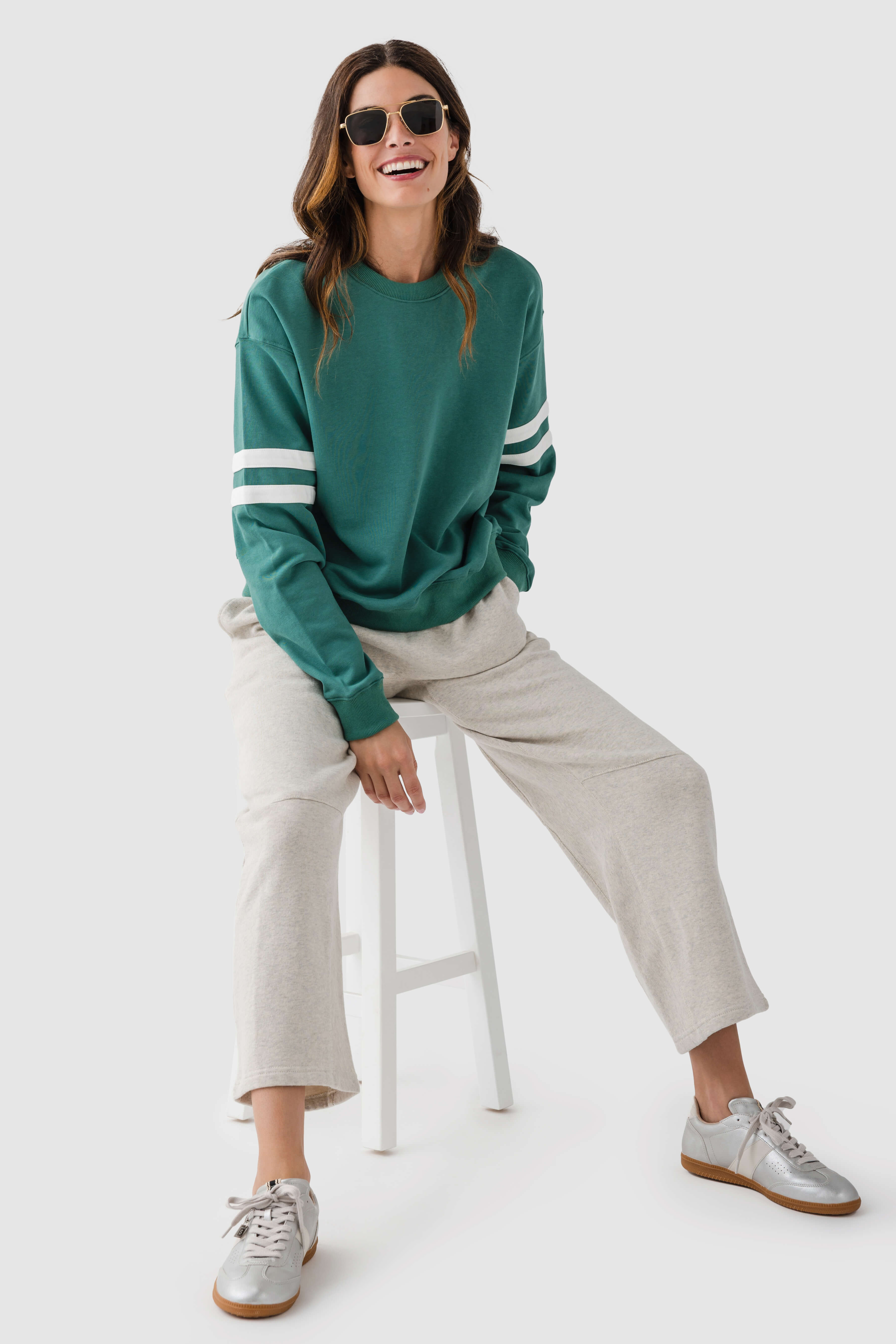 Wishlist Varsity Striped Knit Pullover