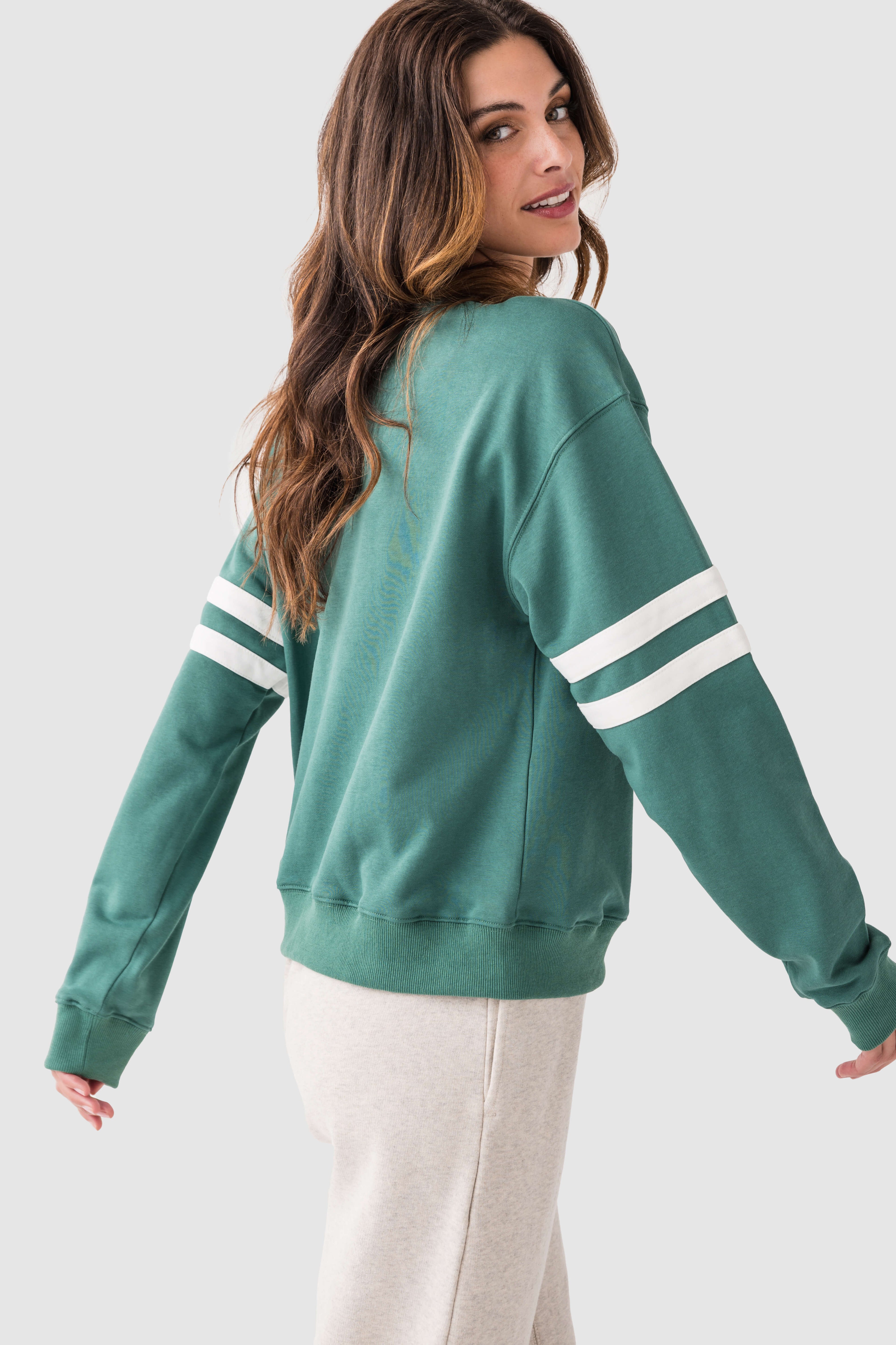 Wishlist Varsity Striped Knit Pullover