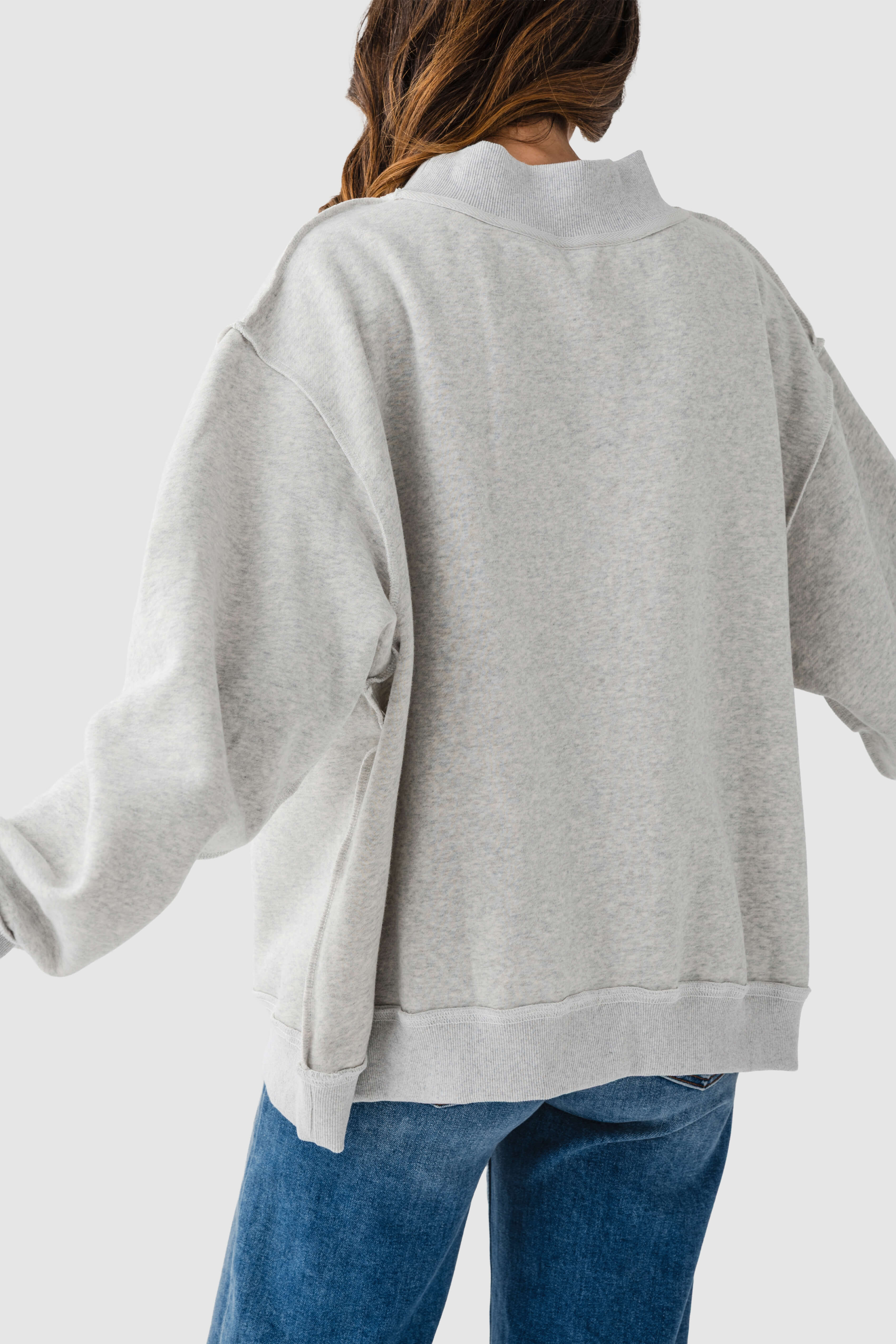 Bucketlist Reversible Mockneck Sweatshirt