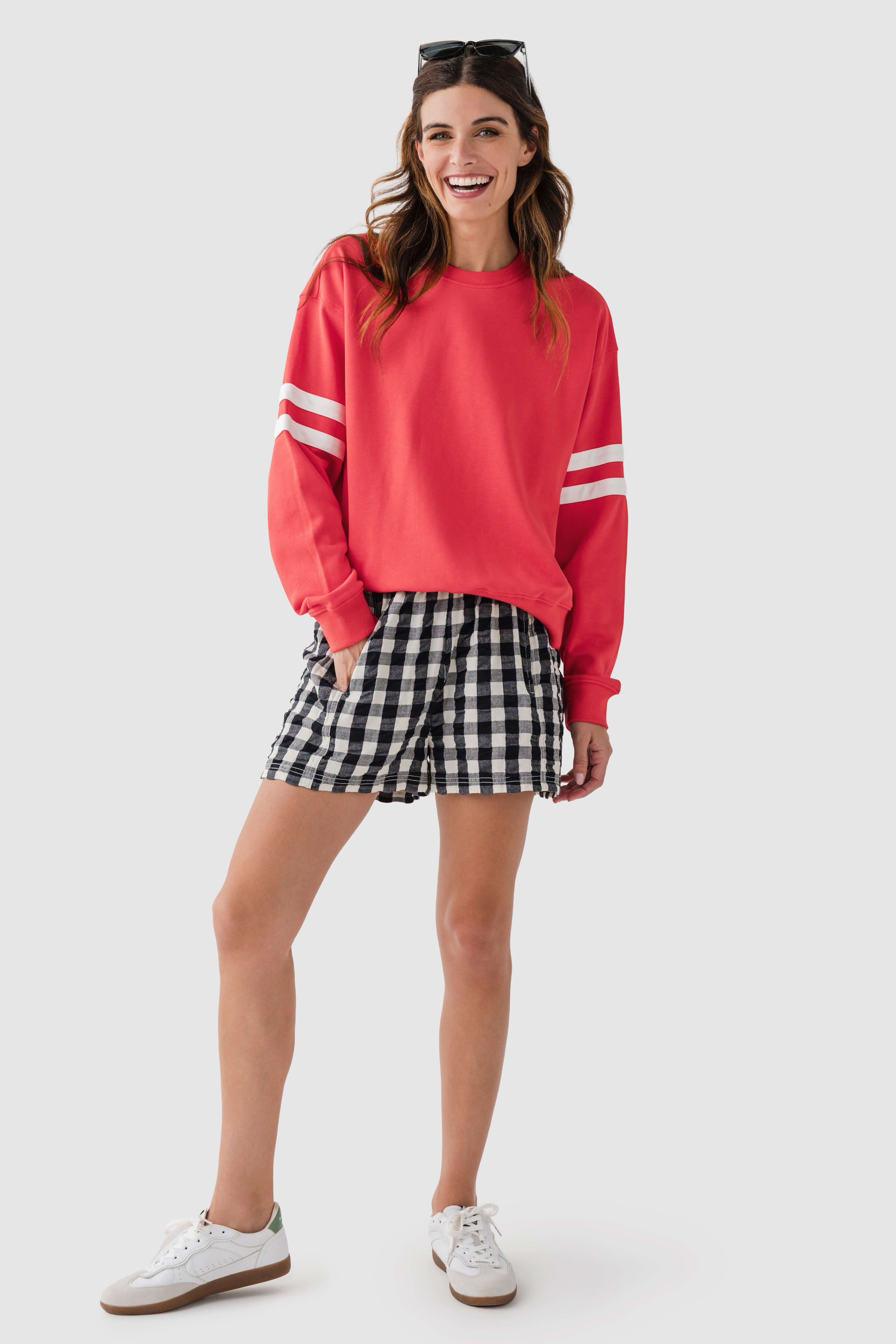 Wishlist Varsity Striped Knit Pullover