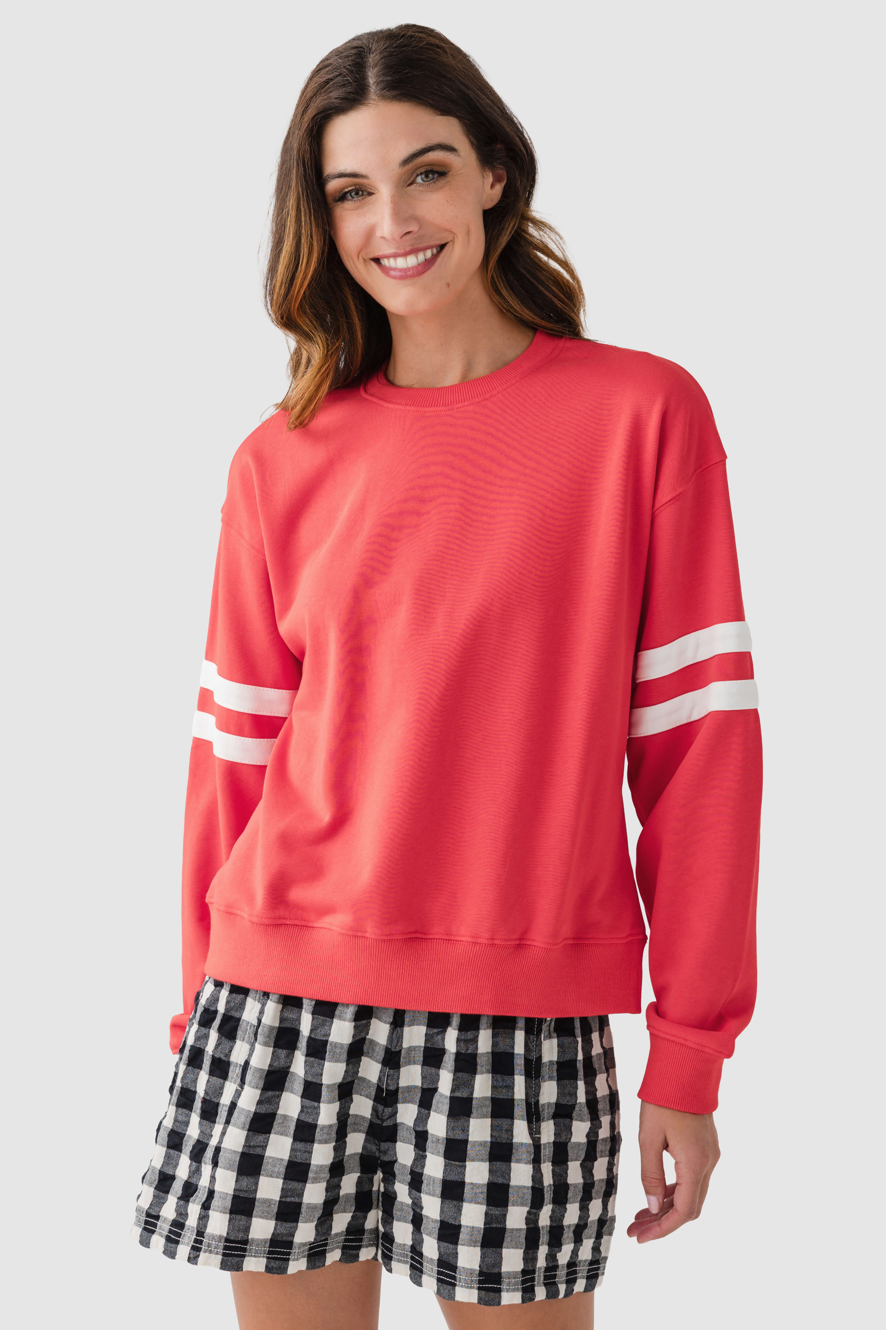 Wishlist Varsity Striped Knit Pullover