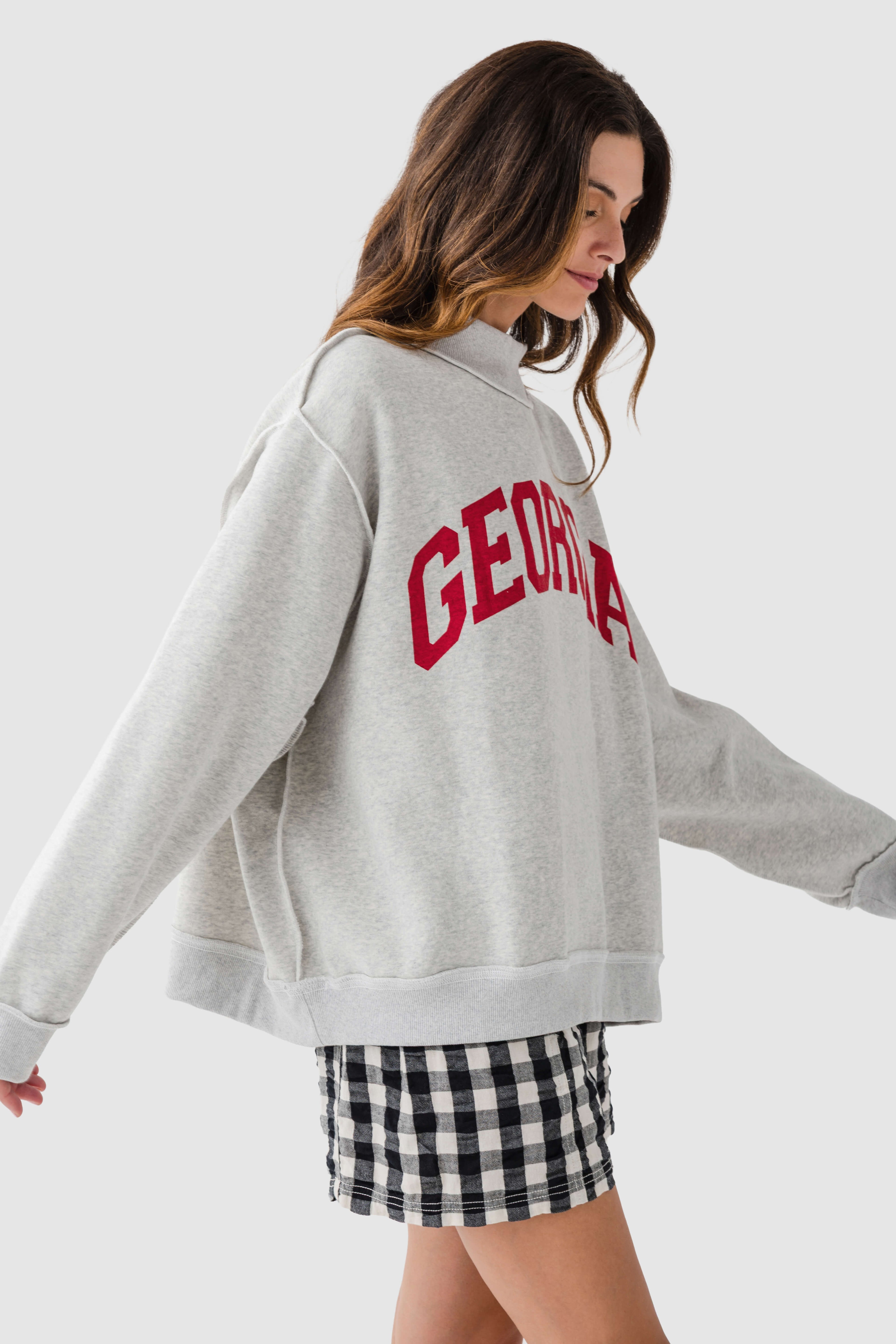 Bucketlist Reversible Mockneck Sweatshirt