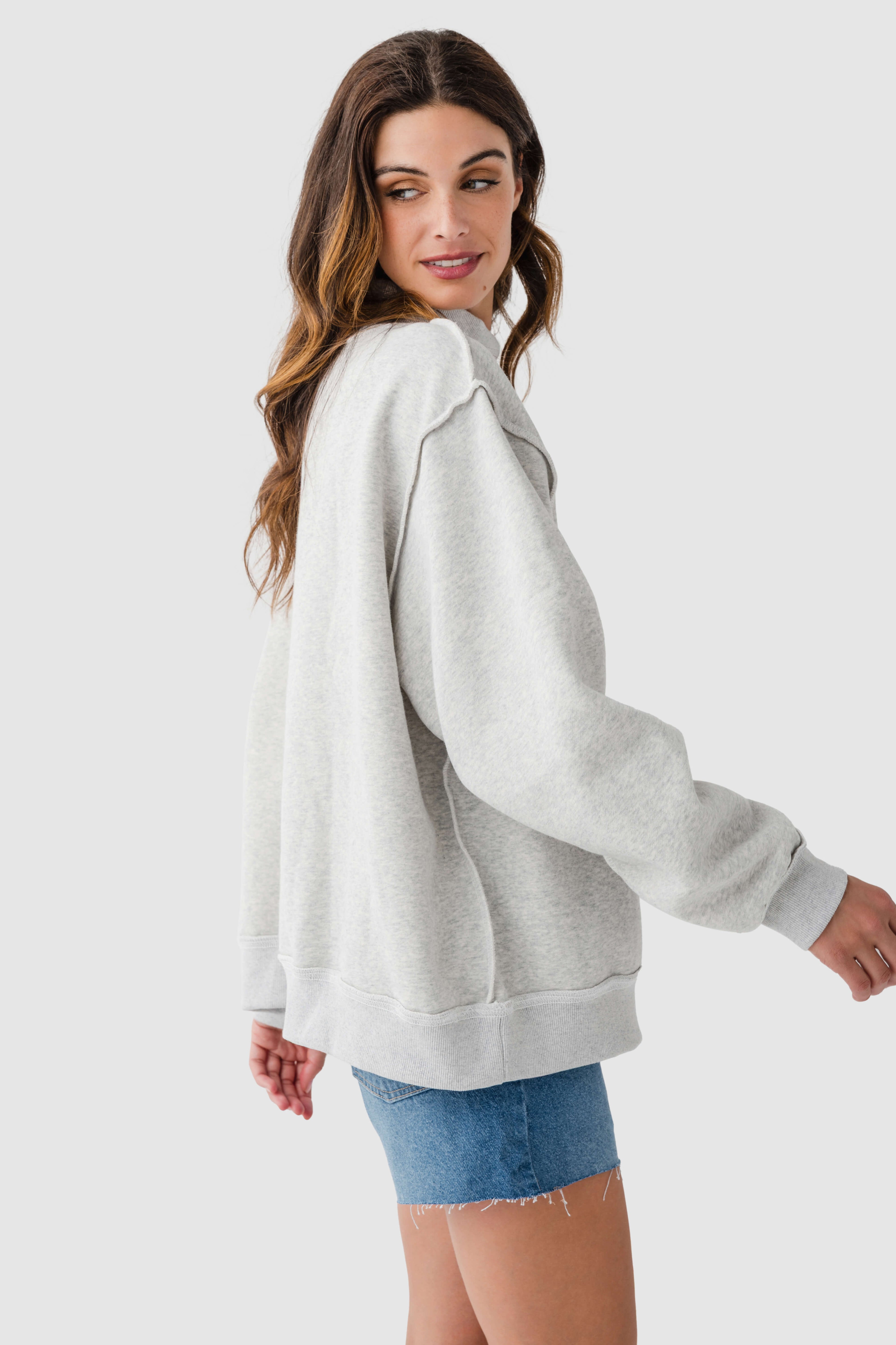 Bucketlist Reversible Mockneck Sweatshirt