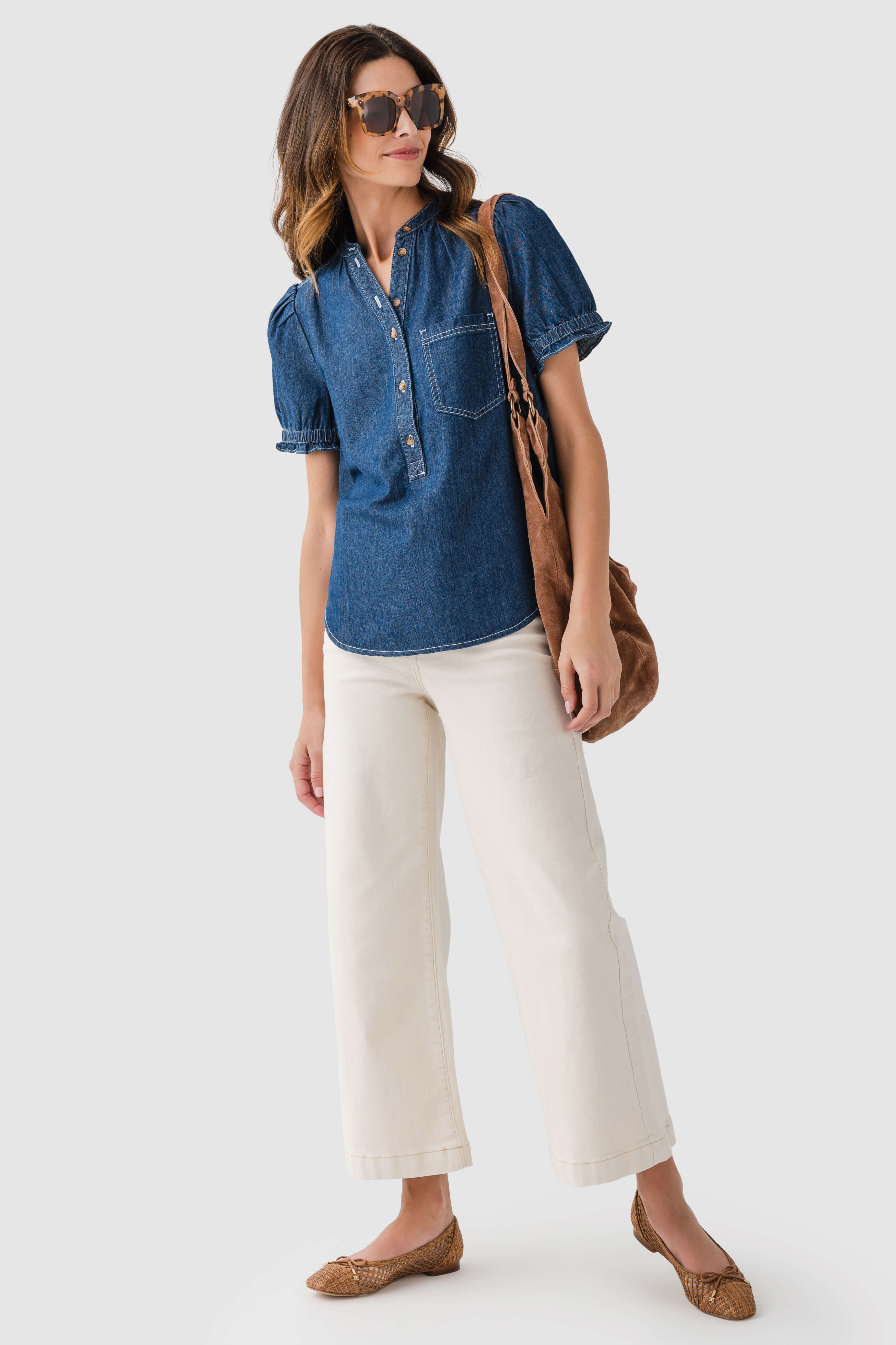 Risen Isla TC High Rise Adjustable WB Crop Wide Leg Pants – Social