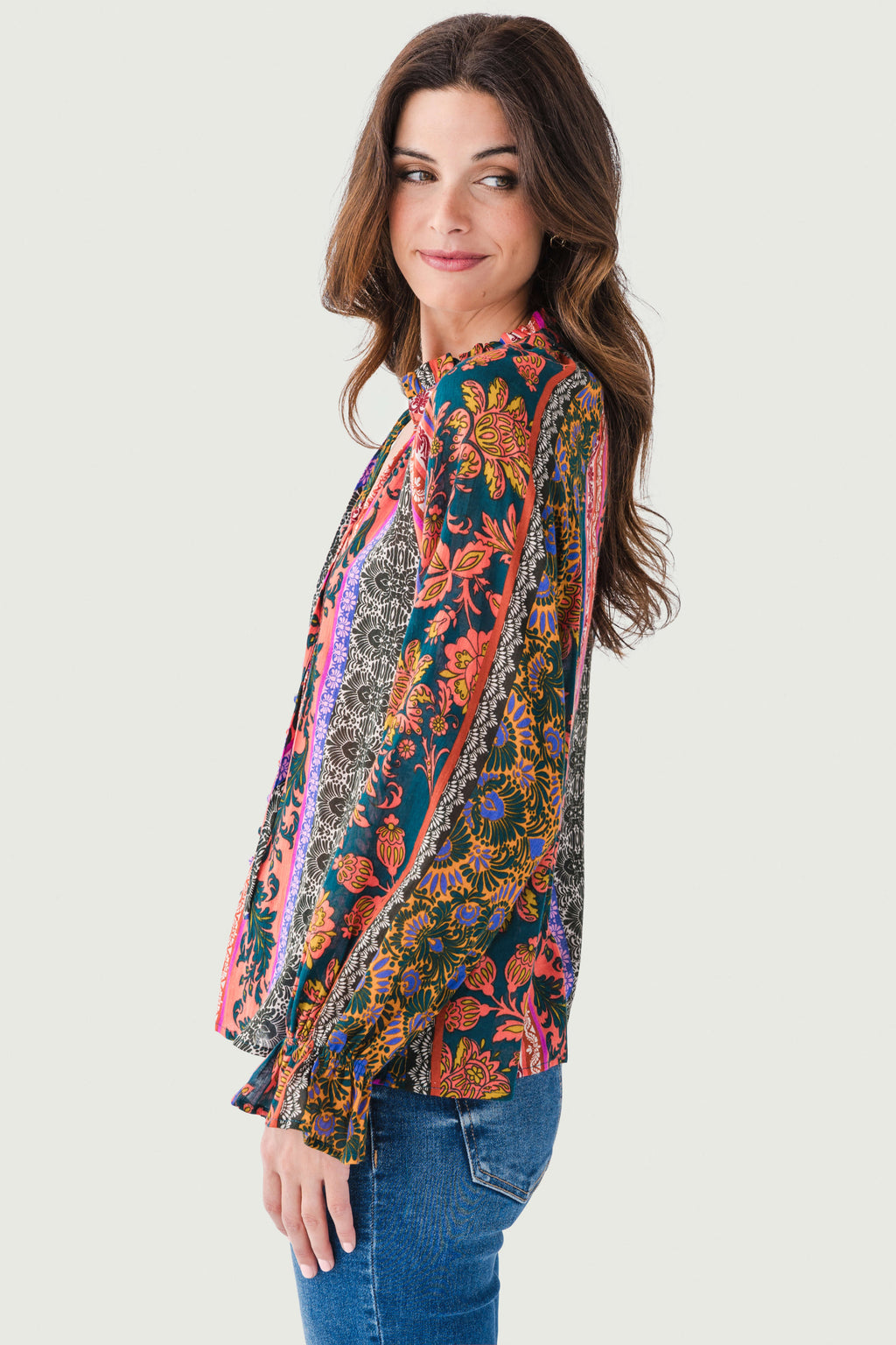 Dress Forum Patterned Long Sleeve Top