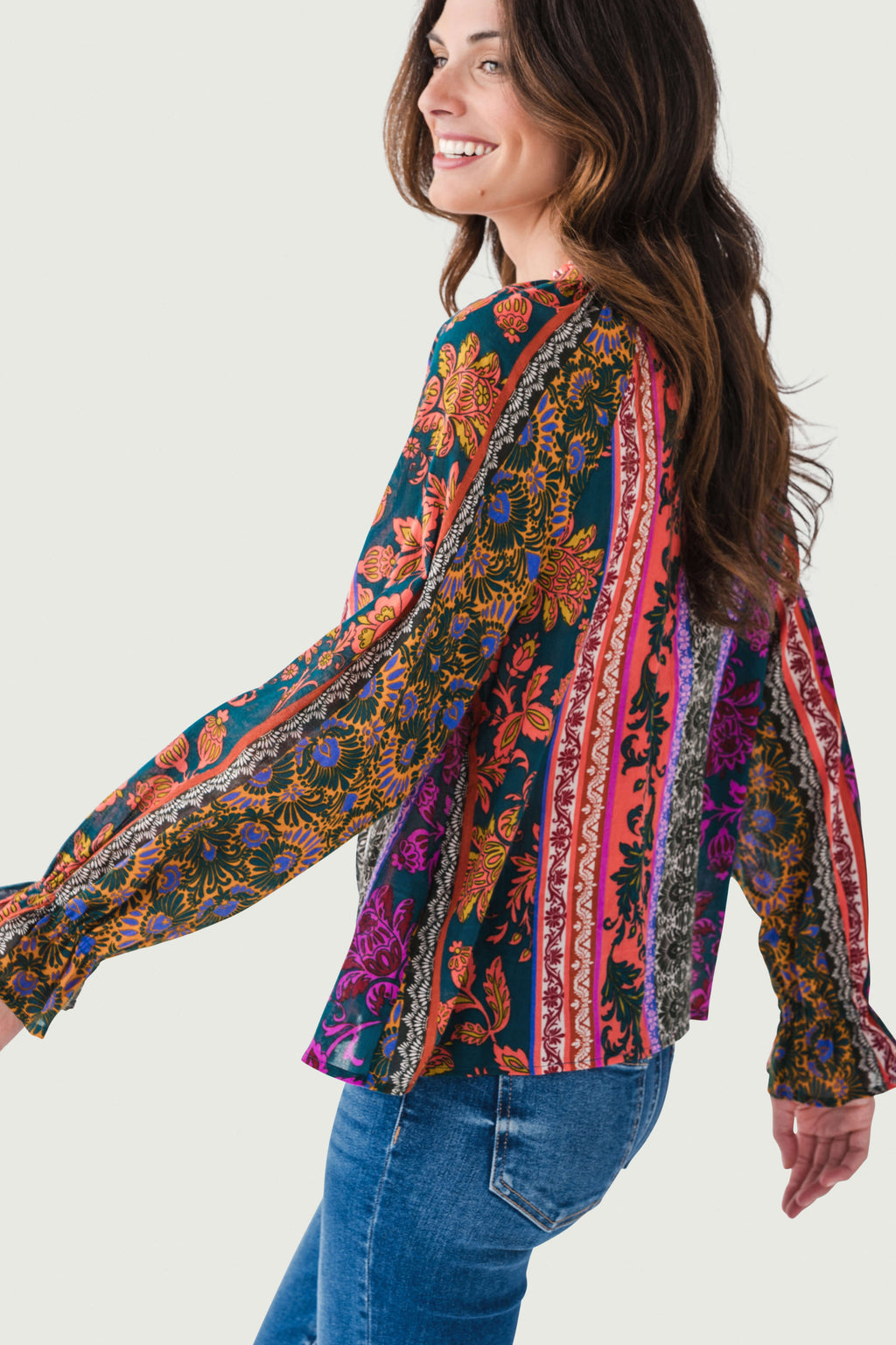 Dress Forum Patterned Long Sleeve Top