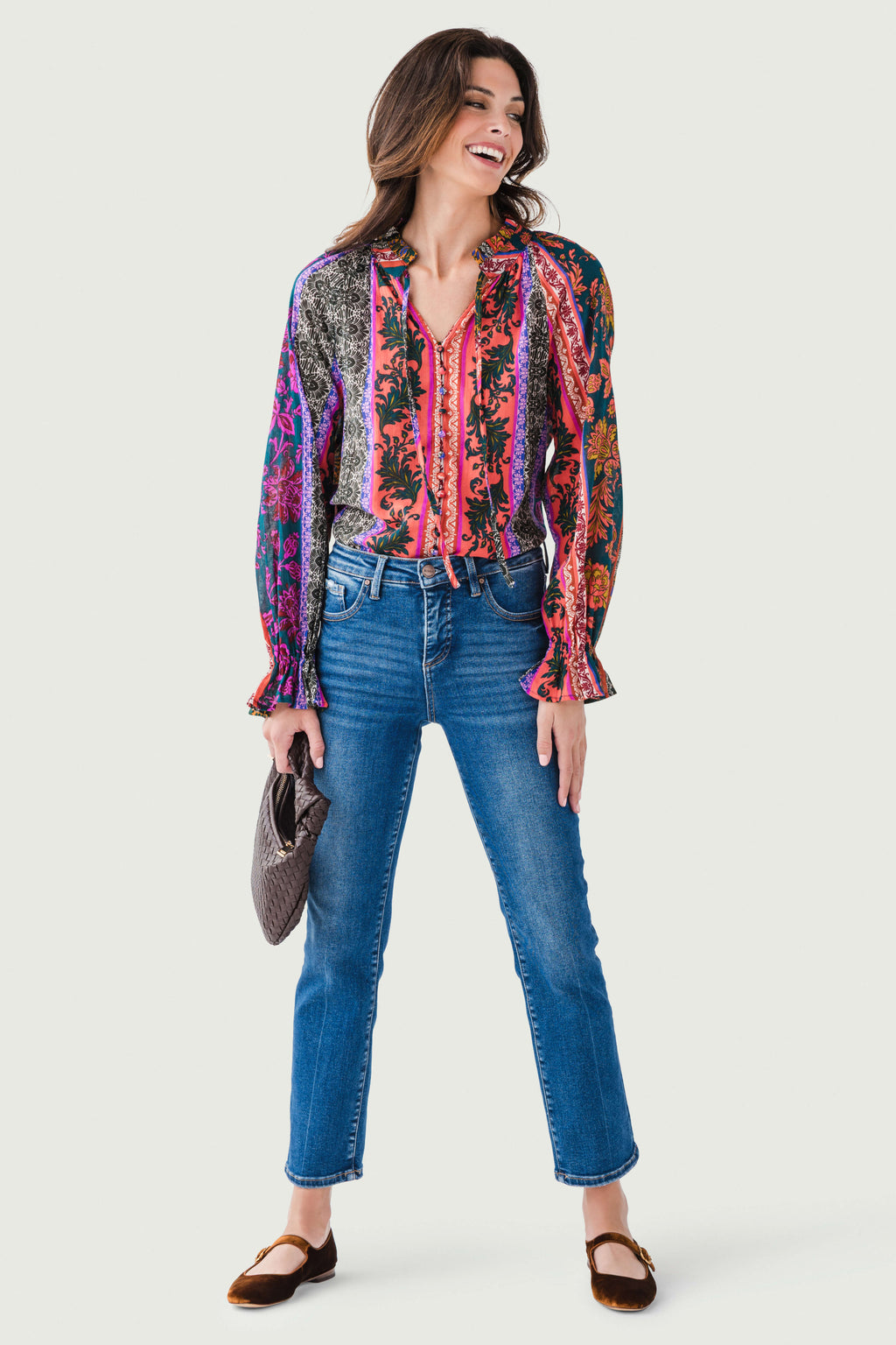 Dress Forum Patterned Long Sleeve Top