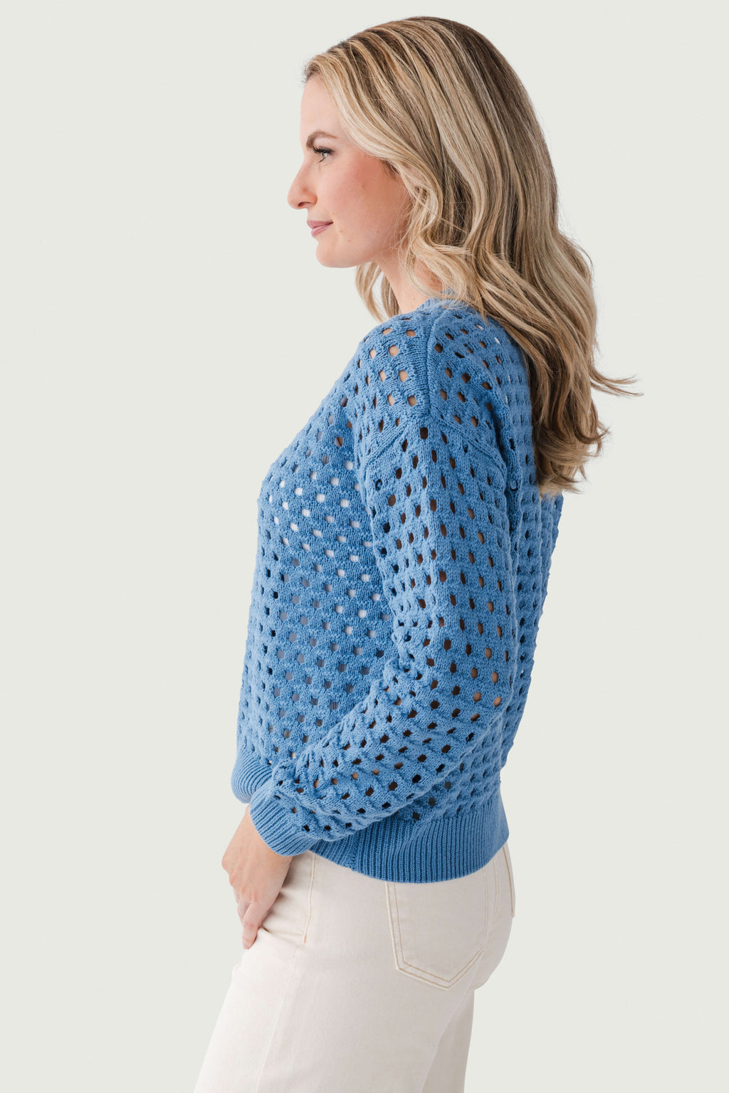 Elan Crochet Zip Up Cardigan