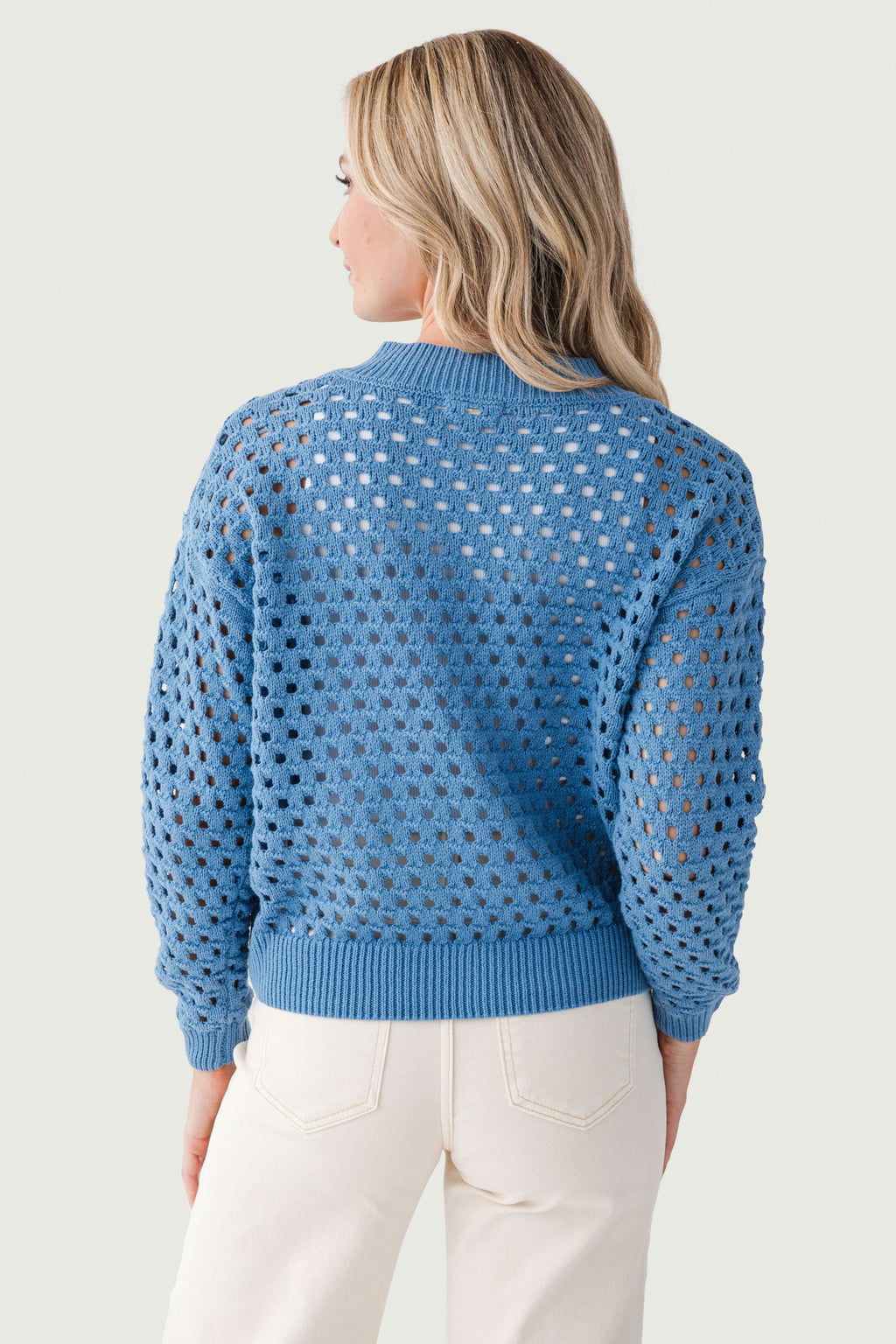 Elan Crochet Zip Up Cardigan