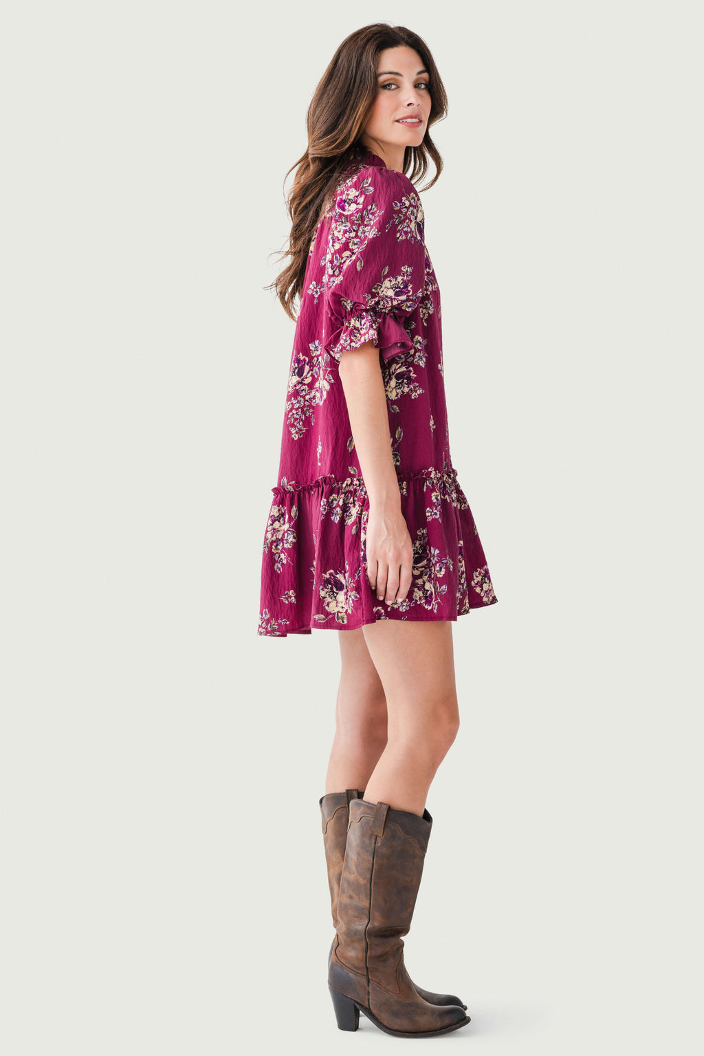 Fate Short Puff Sleeve Mini Dress