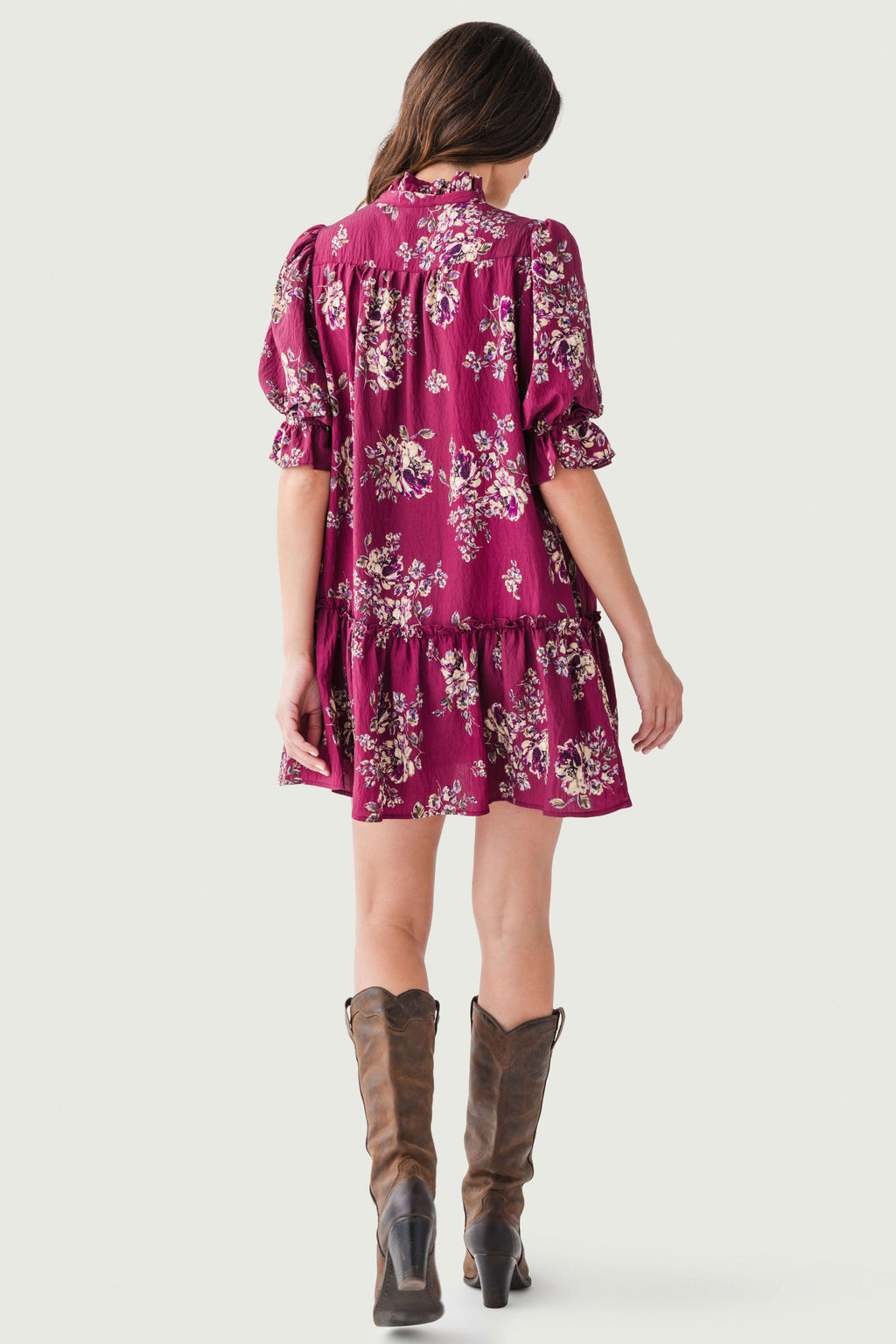 Fate Short Puff Sleeve Mini Dress