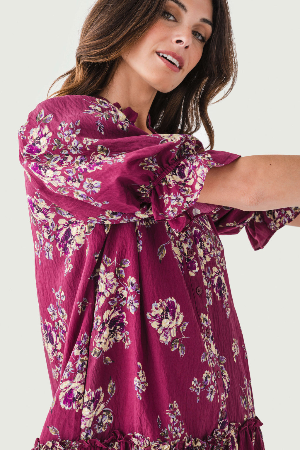 Fate Short Puff Sleeve Mini Dress