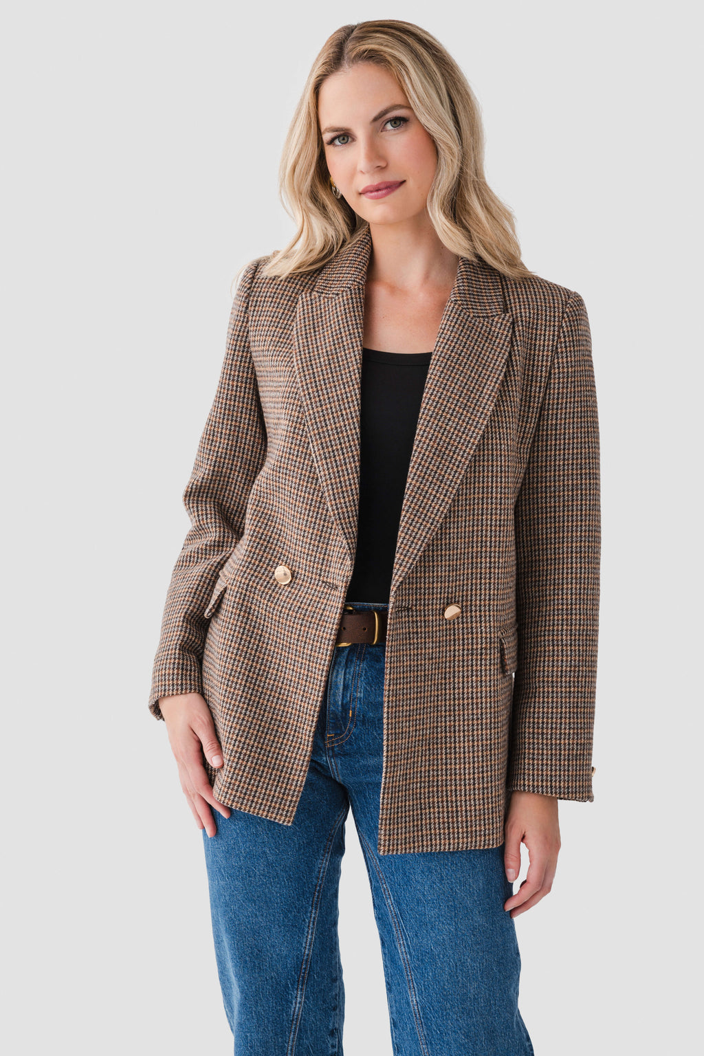 Molly Bracken Houndstooth Blazer