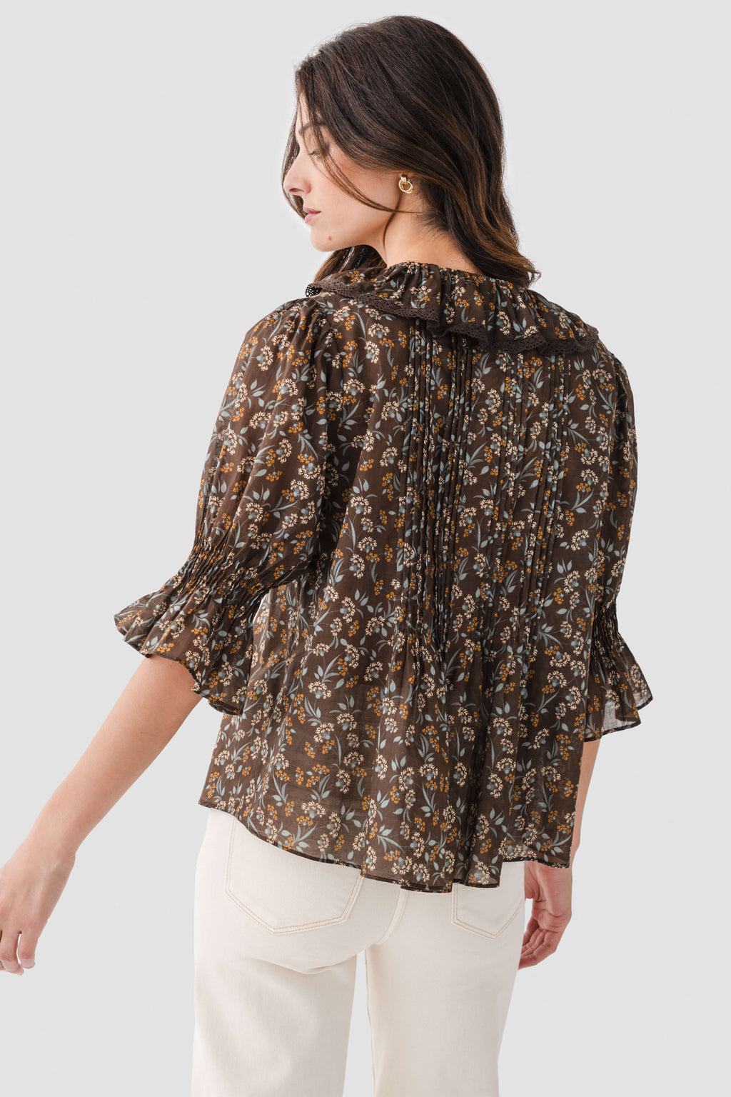 Fate Ruffle Front Short Sleeve Top