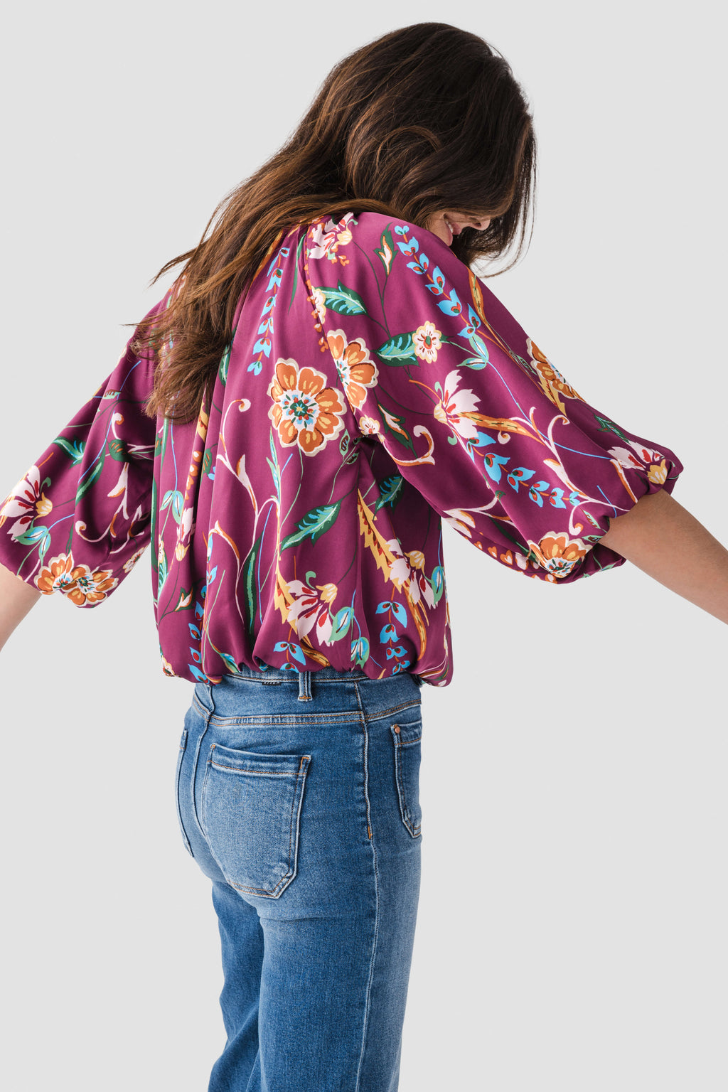 THML Puff Sleeve Flowy Top