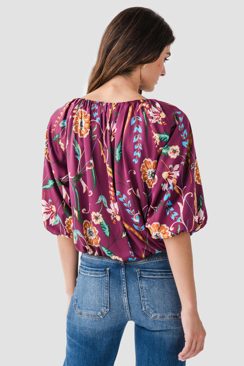 THML Puff Sleeve Flowy Top