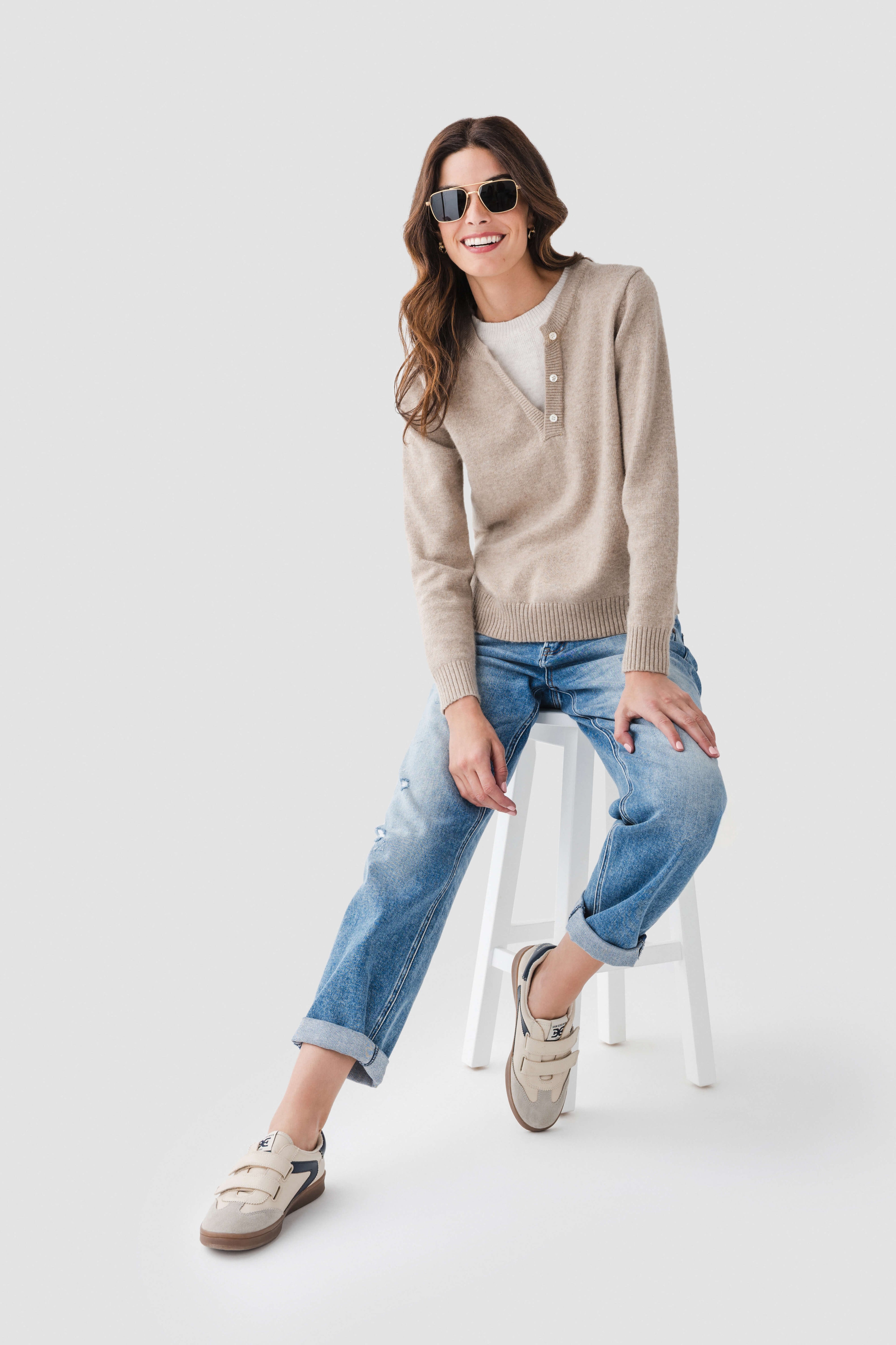 Pinch 2fer Pullover Sweater