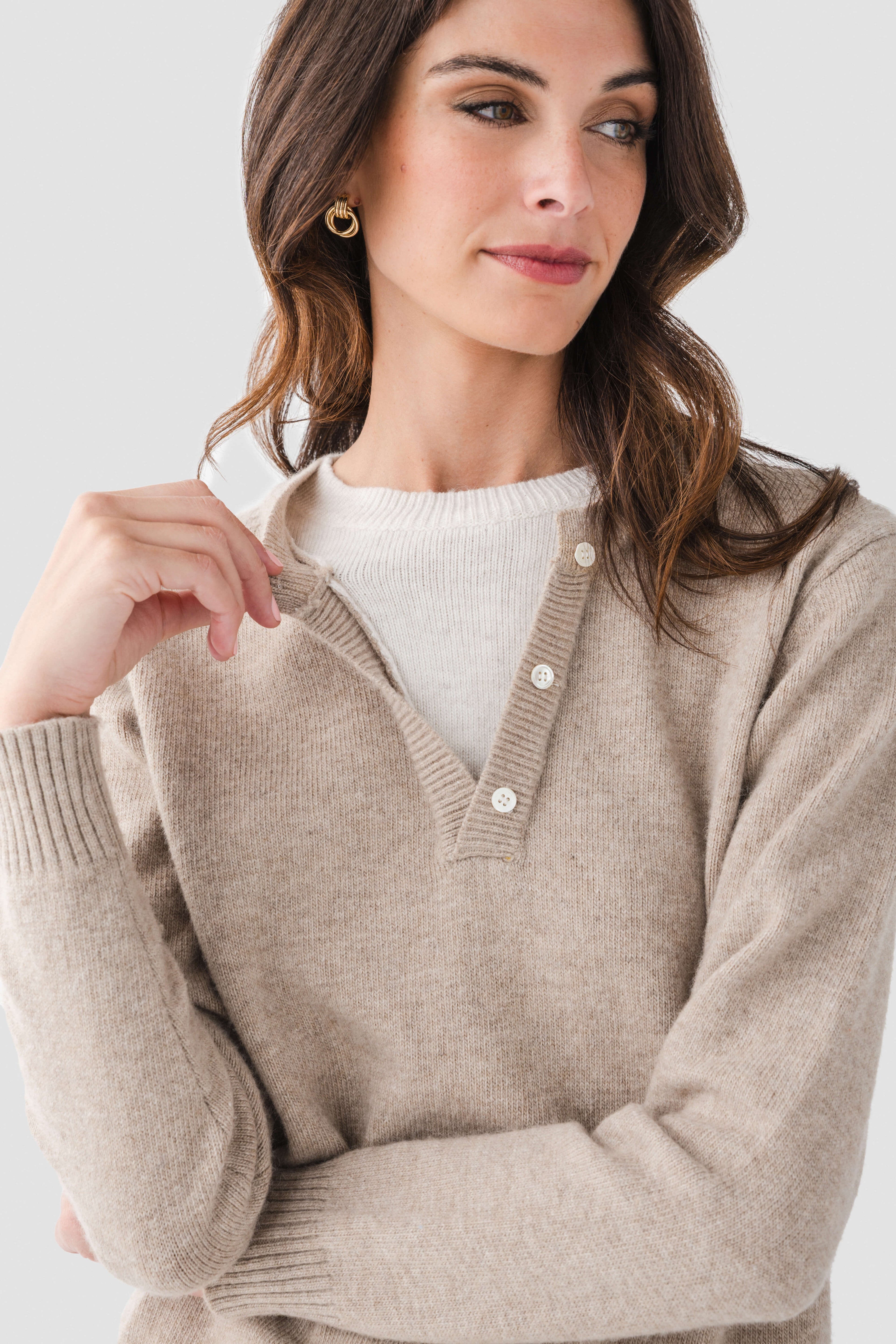 Pinch 2fer Pullover Sweater